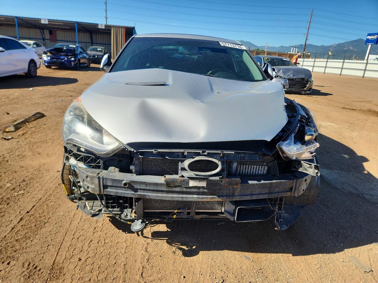 2015 Hyundai Veloster Turbo Silver vin: KMHTC6AE8FU227466