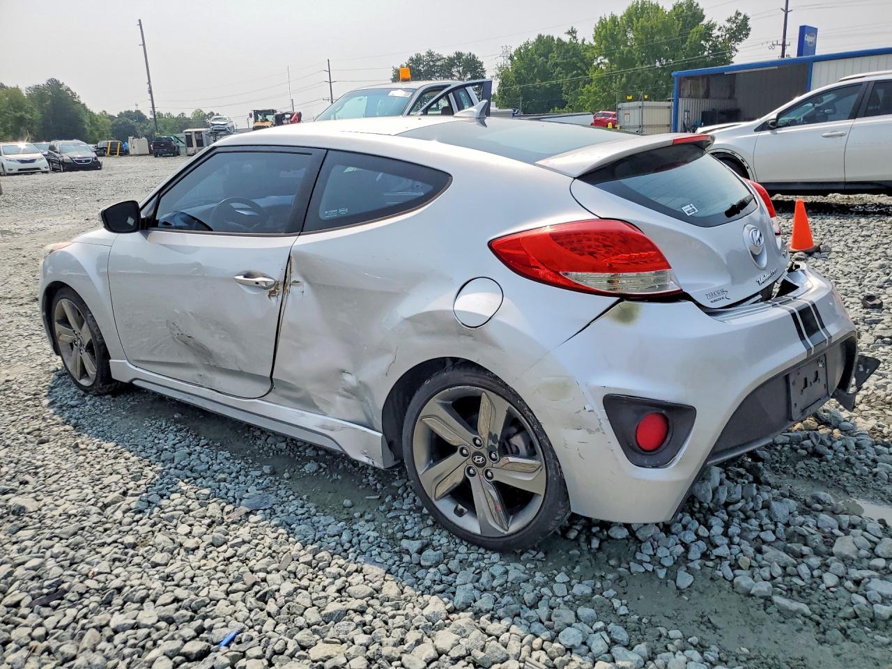 2013 Hyundai Veloster Turbo Silver vin: KMHTC6AE9DU097632