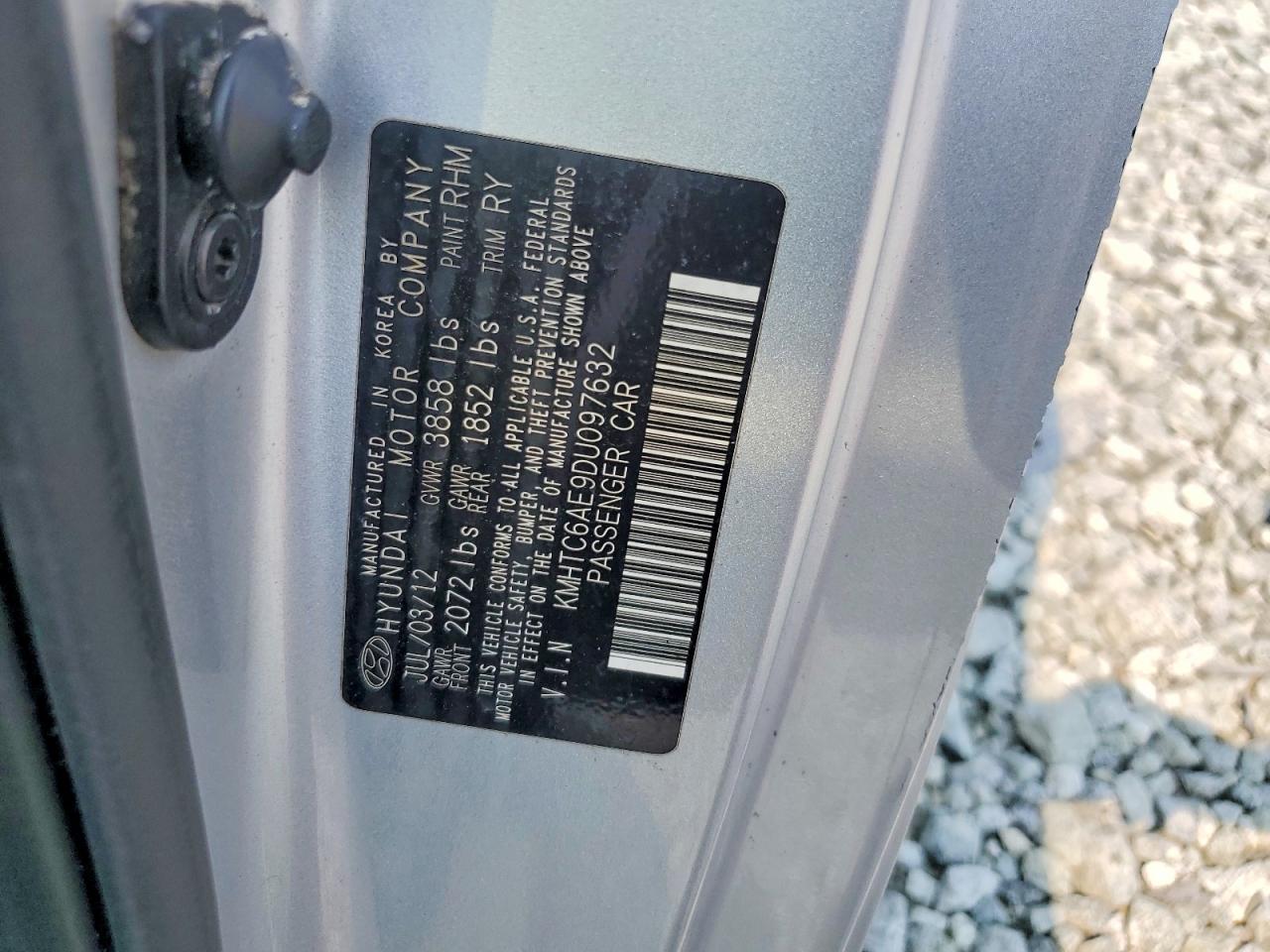 2013 Hyundai Veloster Turbo Silver vin: KMHTC6AE9DU097632