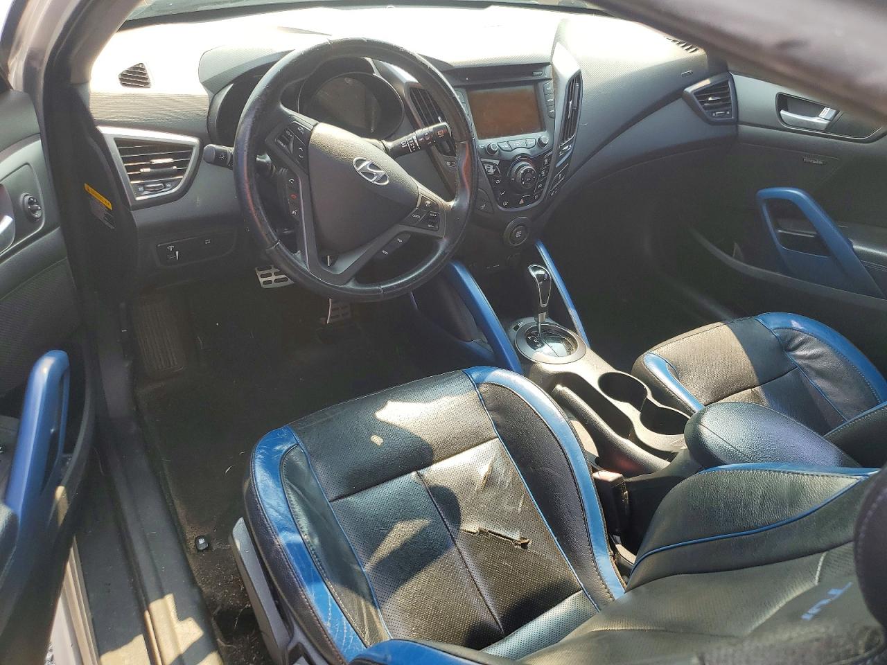 2013 Hyundai Veloster Turbo Silver vin: KMHTC6AE9DU097632