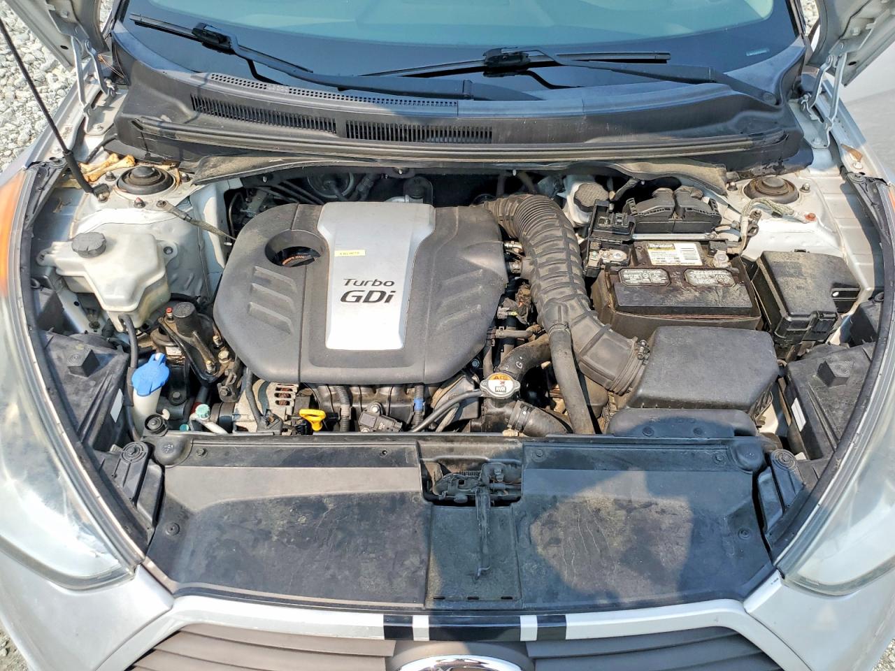 2013 Hyundai Veloster Turbo Silver vin: KMHTC6AE9DU097632