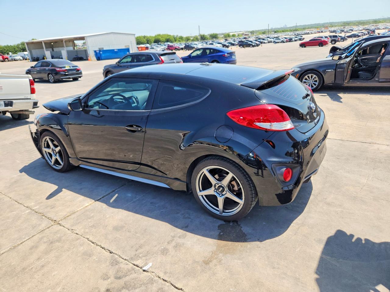 2013 Hyundai Veloster Turbo Black vin: KMHTC6AE9DU100206