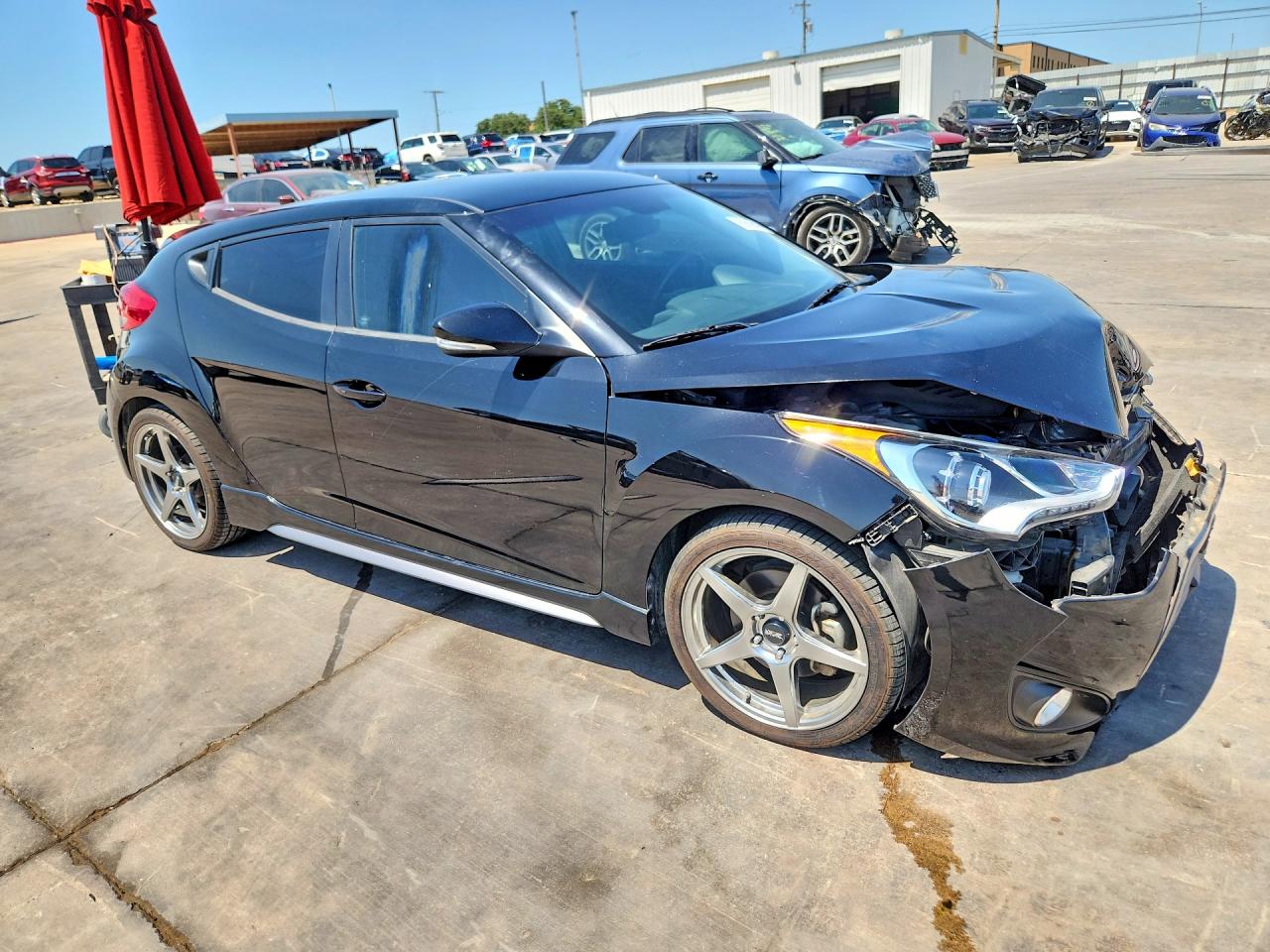 2013 Hyundai Veloster Turbo Black vin: KMHTC6AE9DU100206