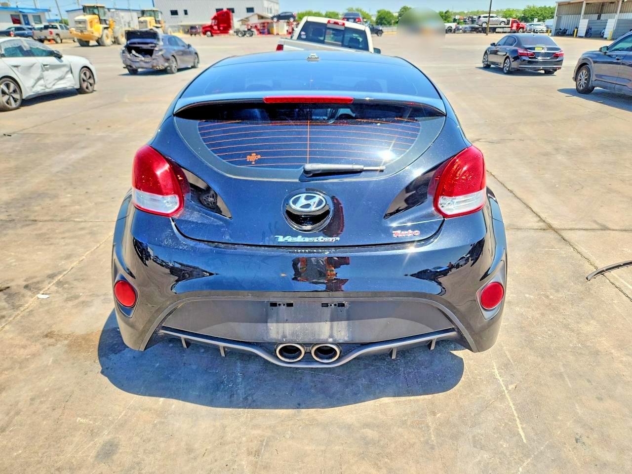2013 Hyundai Veloster Turbo Black vin: KMHTC6AE9DU100206