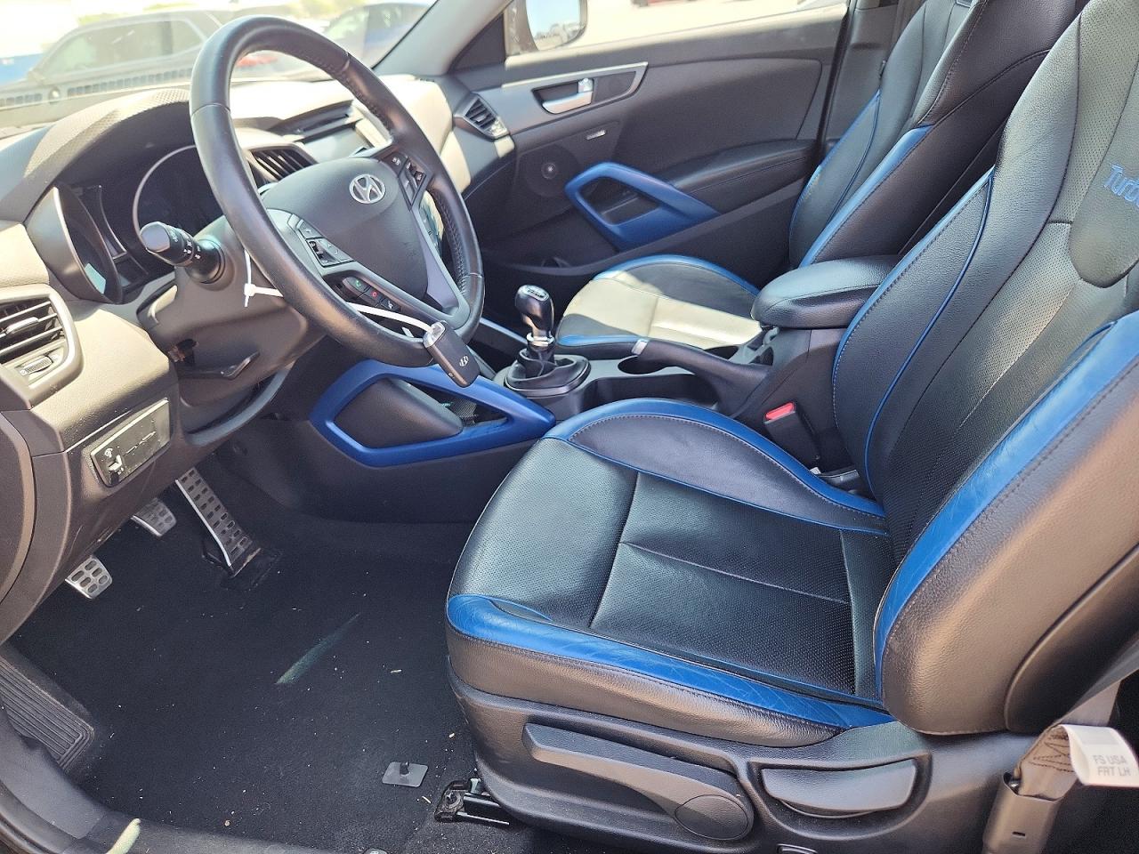 2013 Hyundai Veloster Turbo Black vin: KMHTC6AE9DU100206