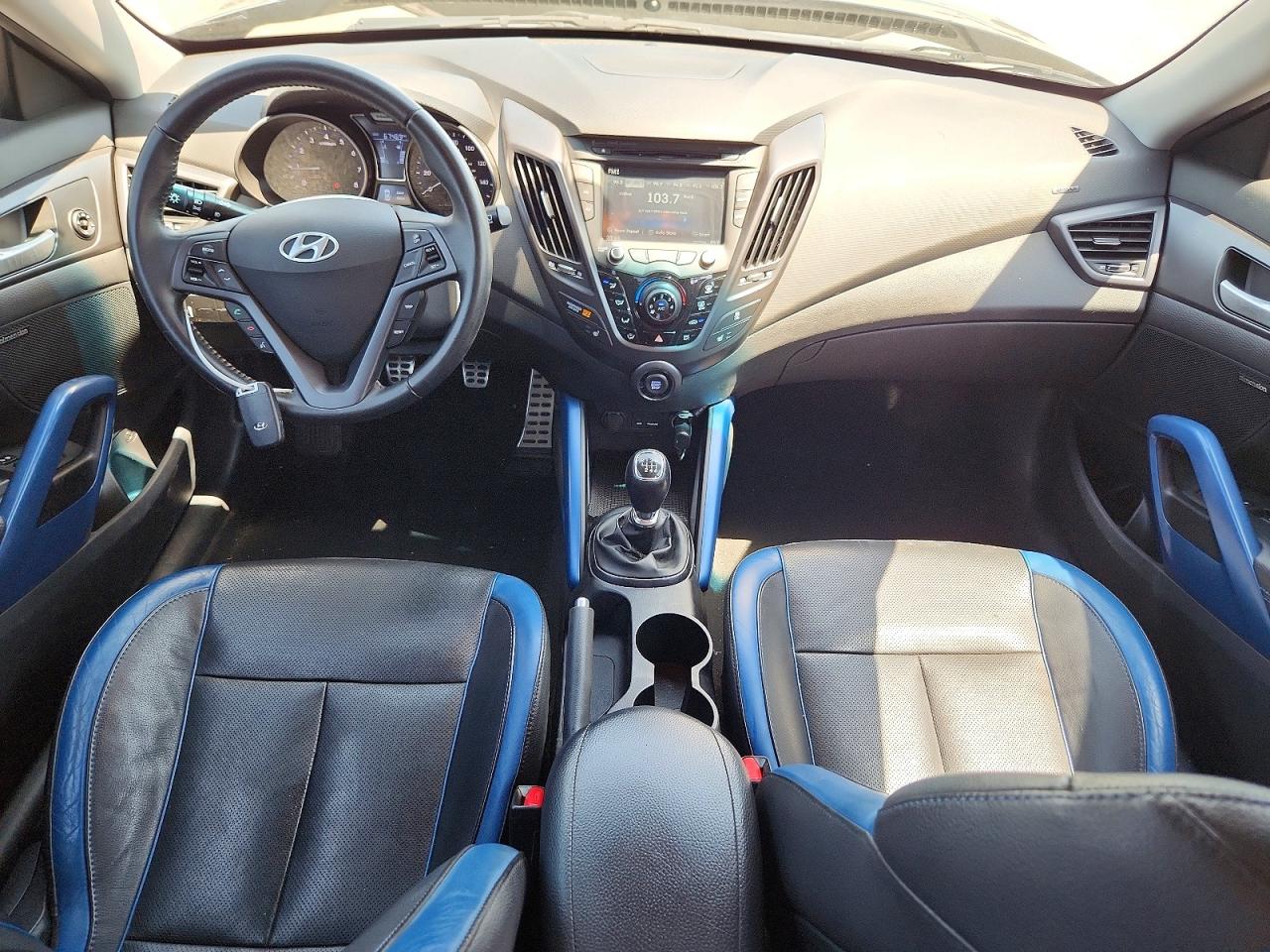 2013 Hyundai Veloster Turbo Black vin: KMHTC6AE9DU100206