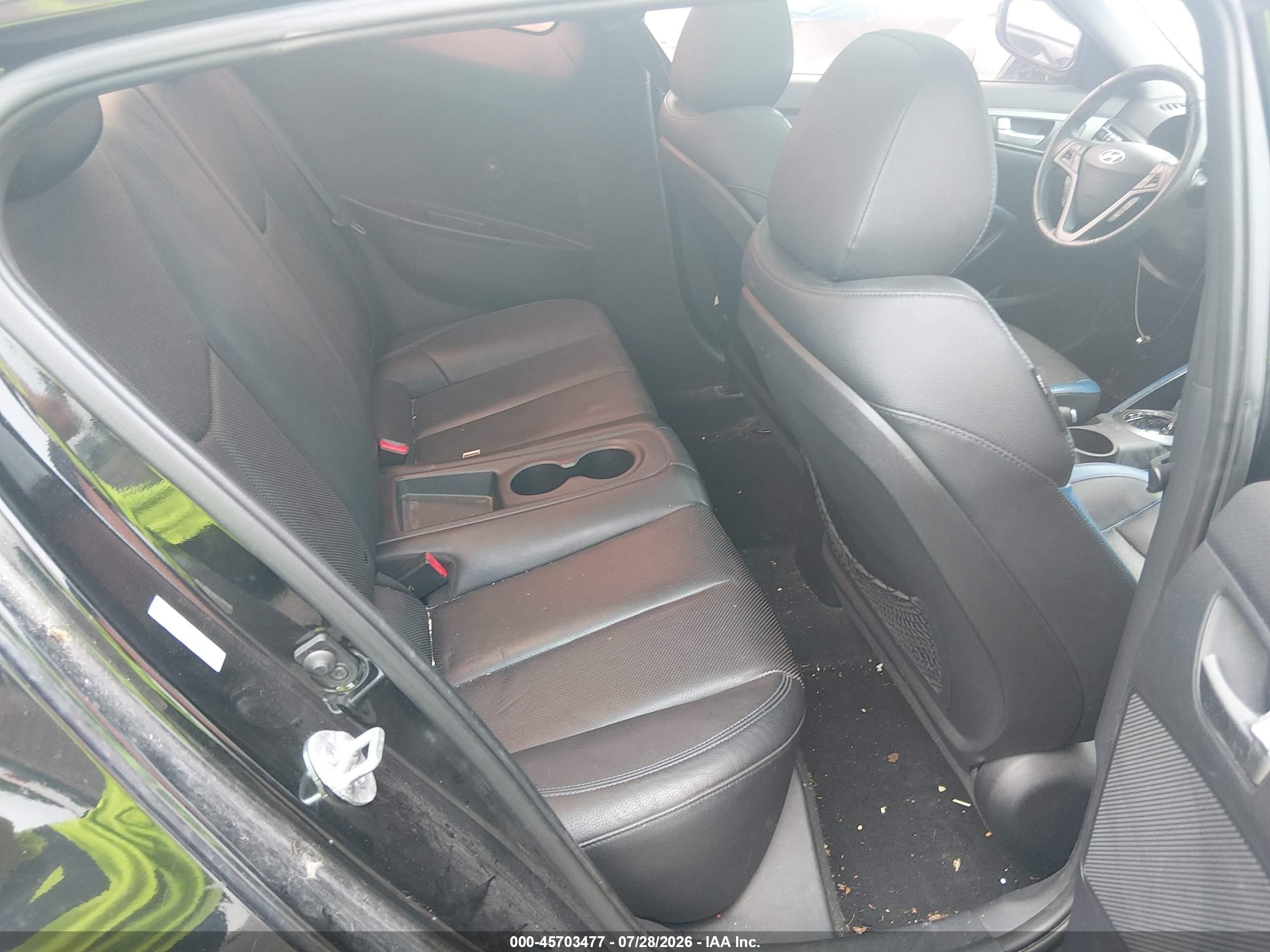 2013 Hyundai Veloster Turbo W/blue Черный vin: KMHTC6AE9DU109360