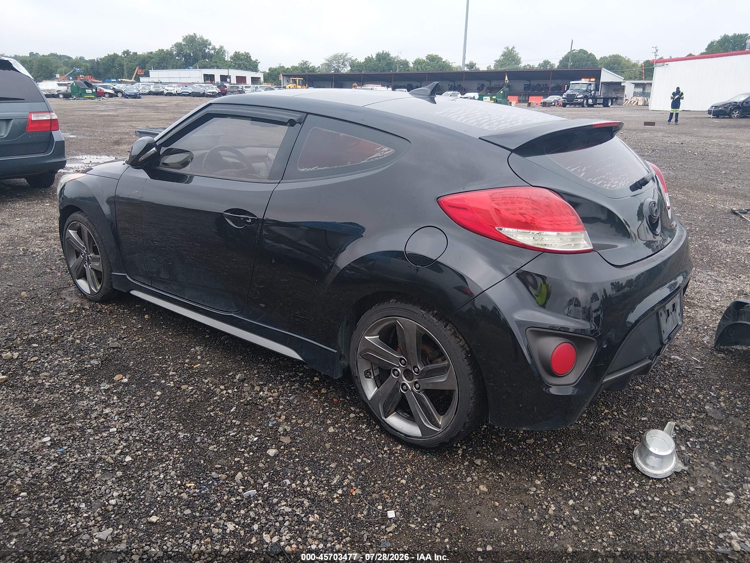 2013 Hyundai Veloster Turbo W/blue Черный vin: KMHTC6AE9DU109360