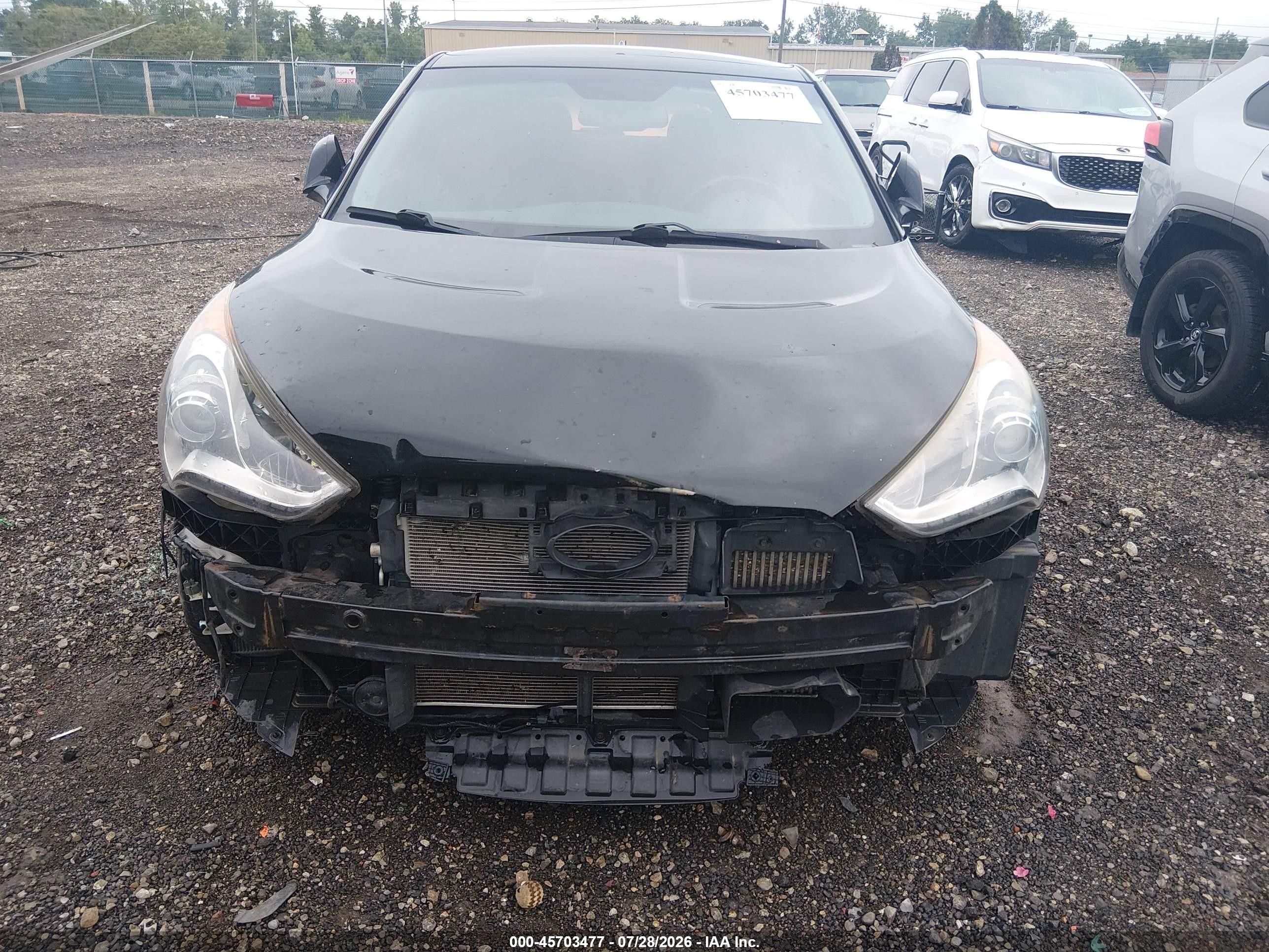 2013 Hyundai Veloster Turbo W/blue Черный vin: KMHTC6AE9DU109360