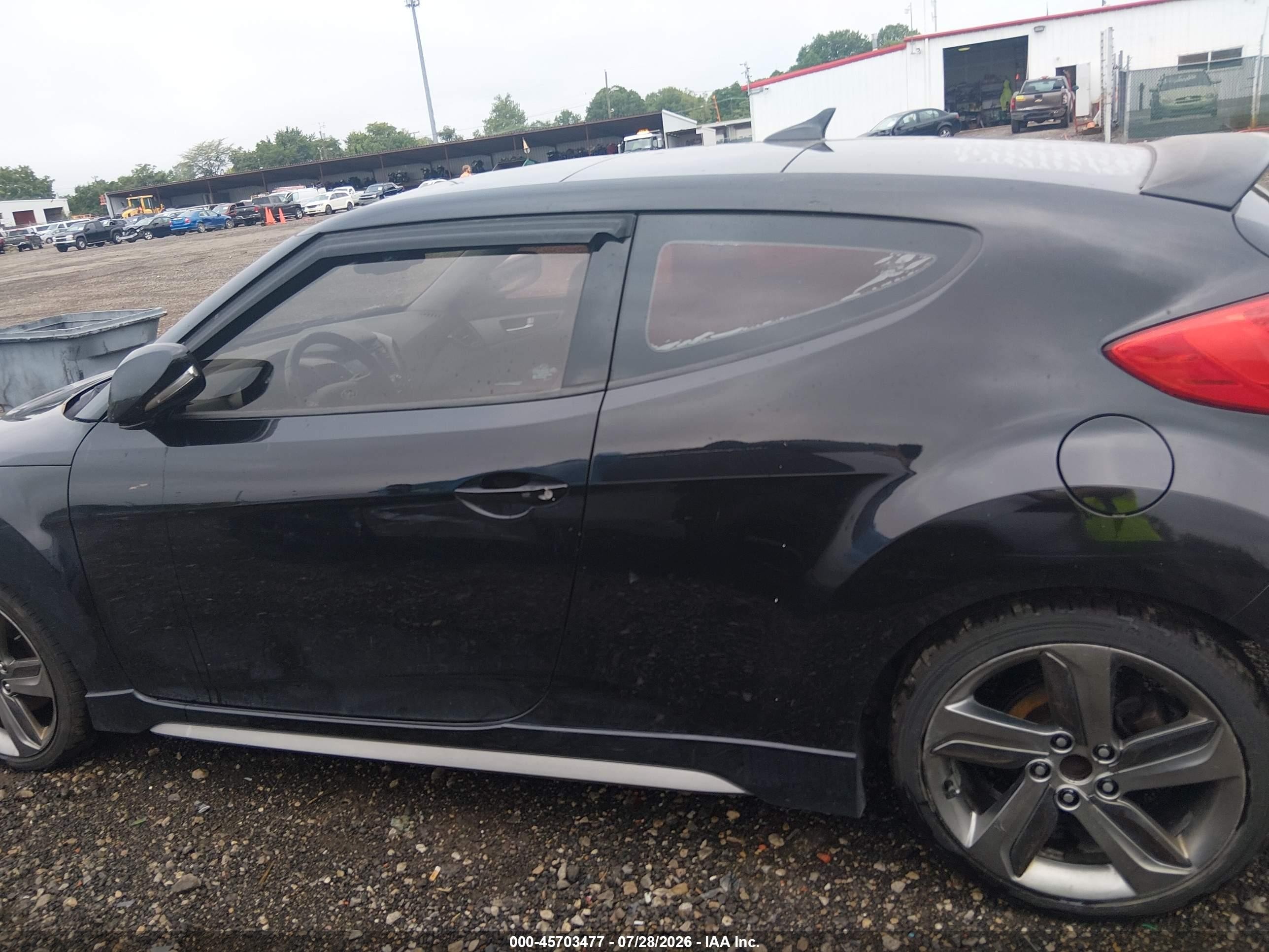 2013 Hyundai Veloster Turbo W/blue Черный vin: KMHTC6AE9DU109360
