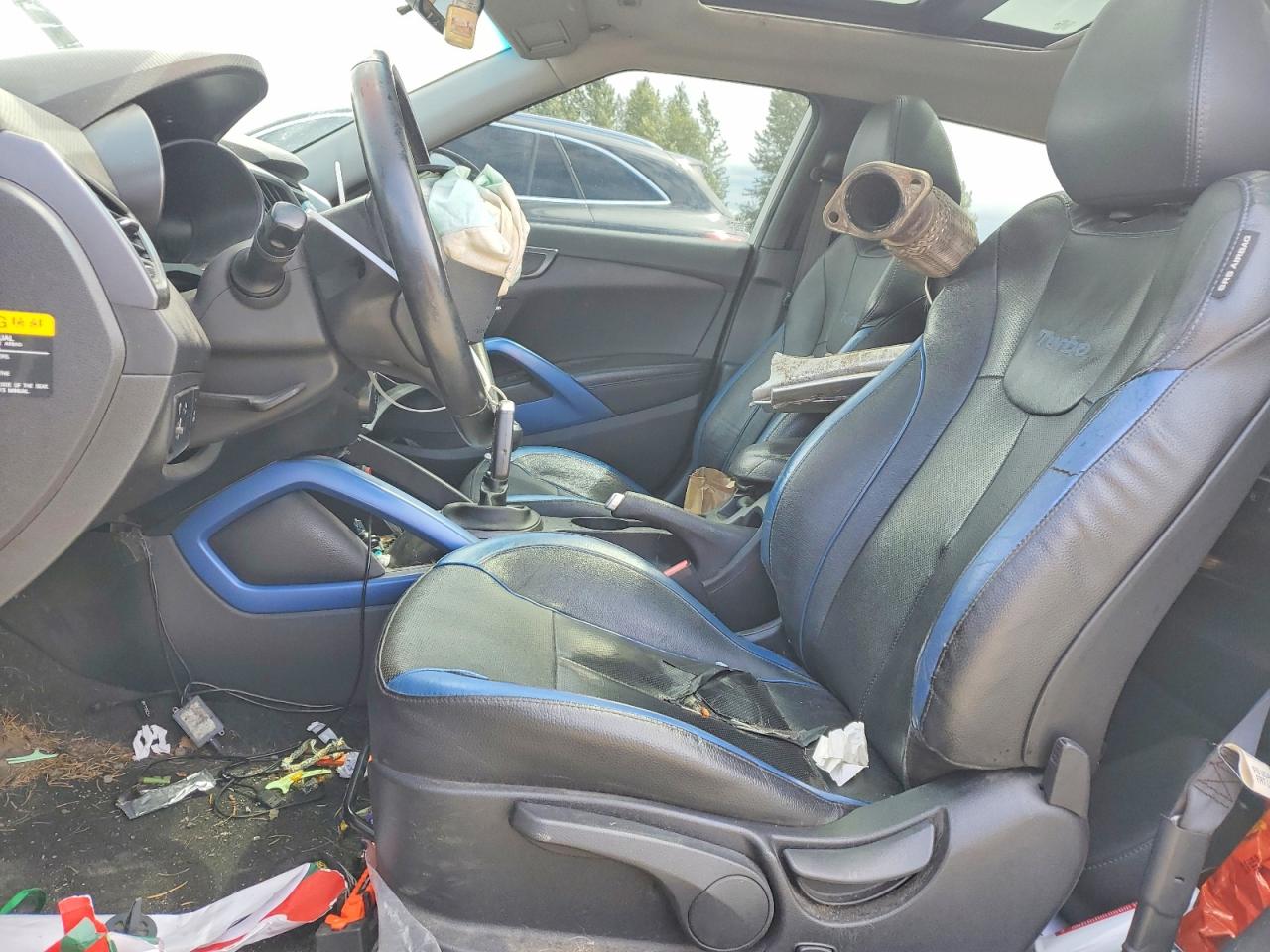 2013 Hyundai Veloster Turbo Silver vin: KMHTC6AE9DU126417