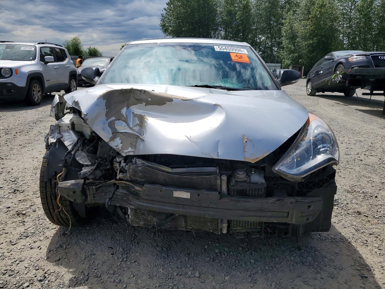2013 Hyundai Veloster Turbo Silver vin: KMHTC6AE9DU126417