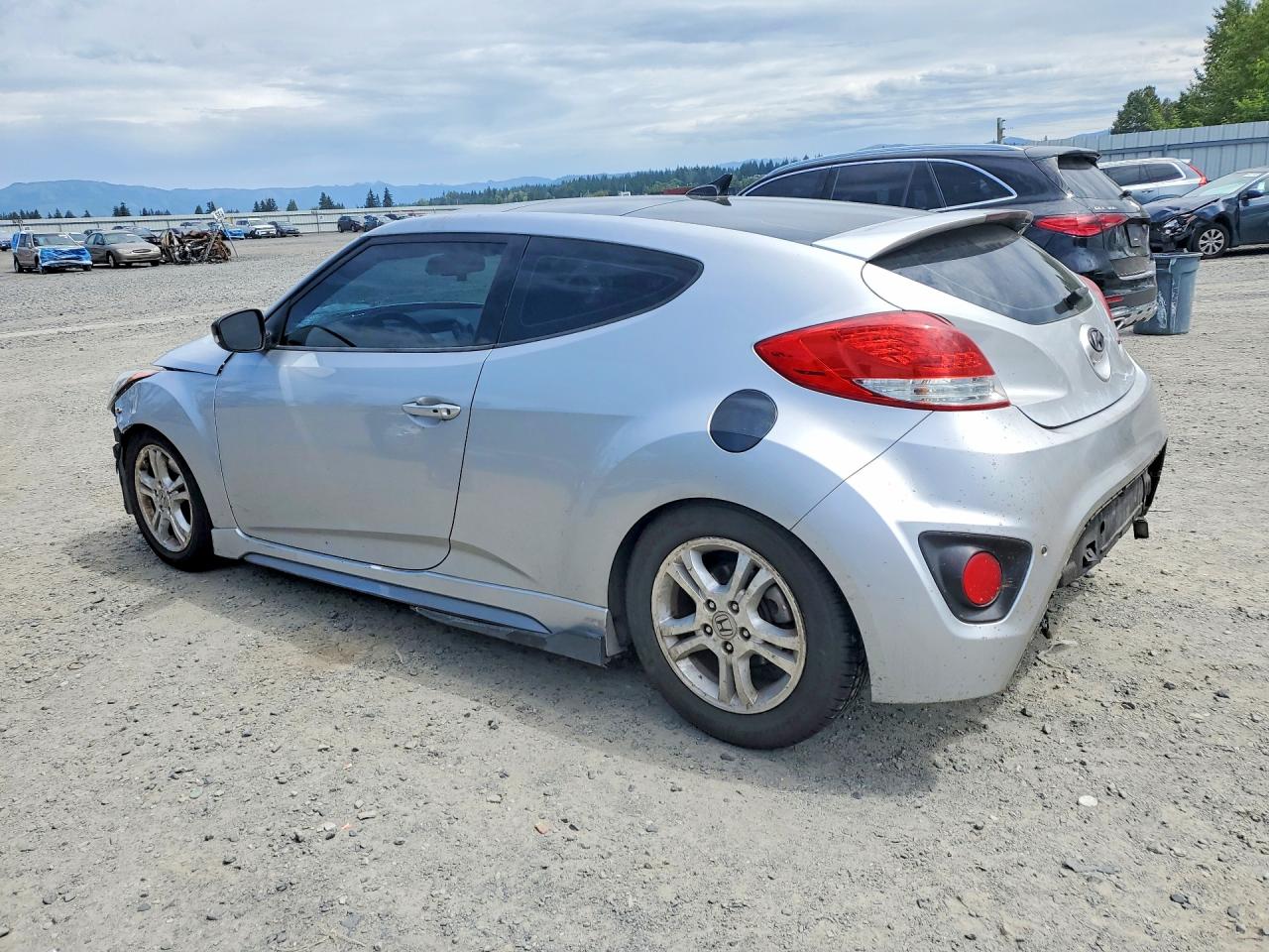 2013 Hyundai Veloster Turbo Silver vin: KMHTC6AE9DU126417
