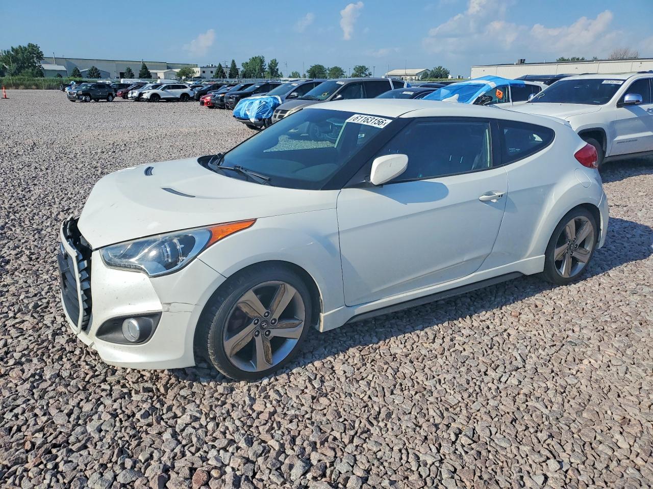 2013 Hyundai Veloster Turbo White vin: KMHTC6AE9DU128636