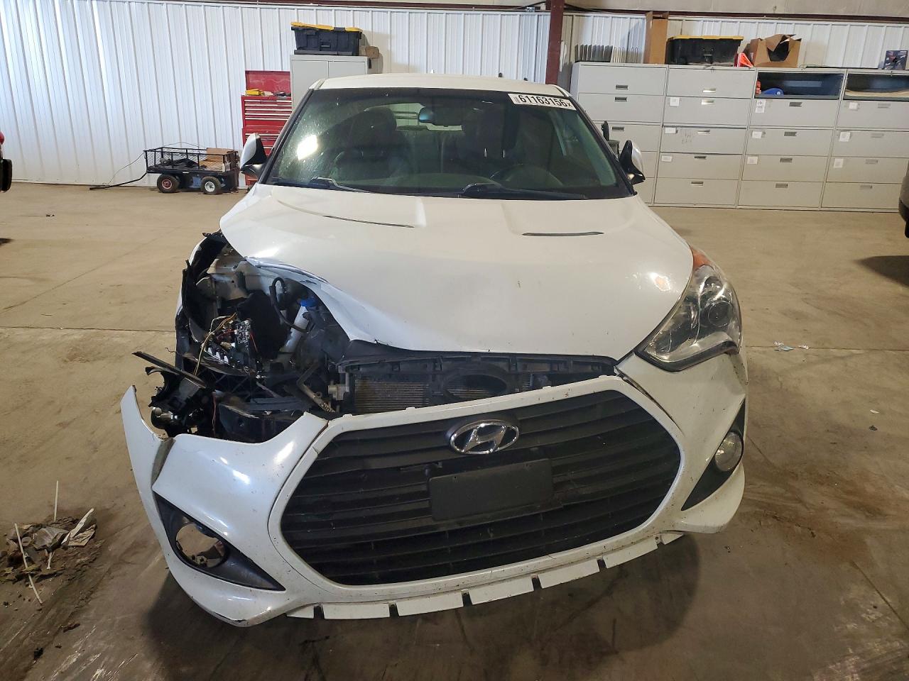 2013 Hyundai Veloster Turbo White vin: KMHTC6AE9DU128636