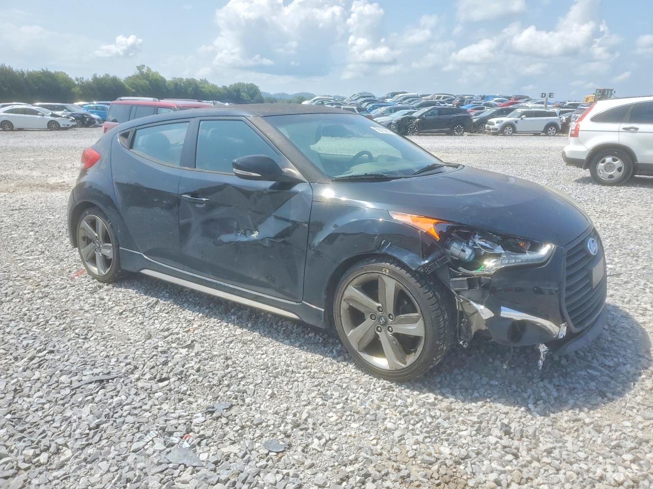 2013 Hyundai Veloster Turbo Black vin: KMHTC6AE9DU134680