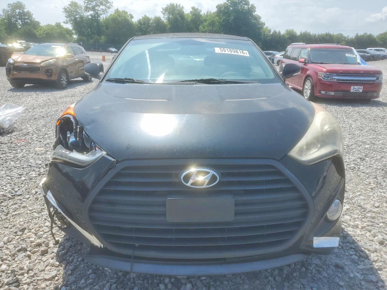 2013 Hyundai Veloster Turbo Black vin: KMHTC6AE9DU134680