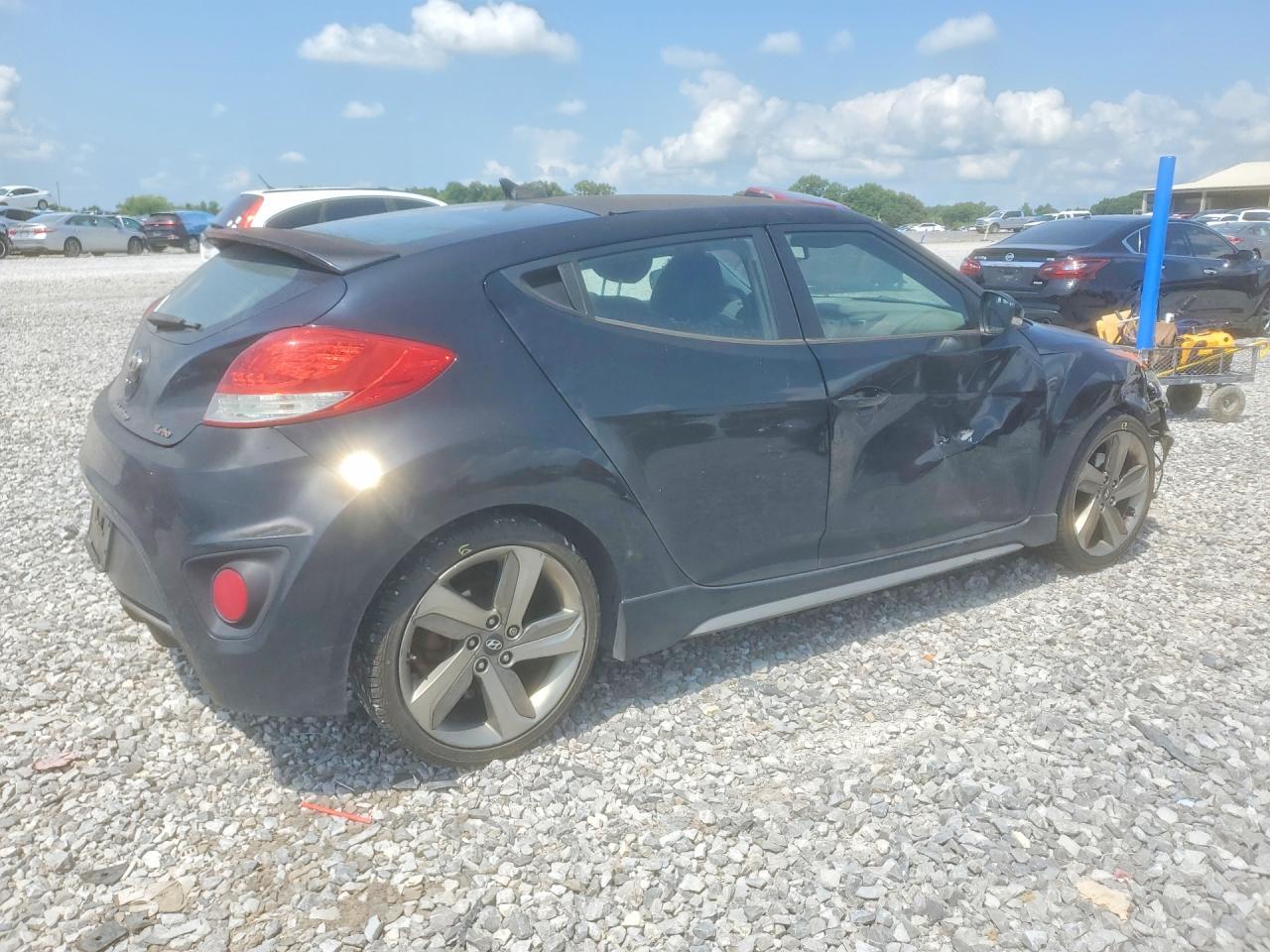 2013 Hyundai Veloster Turbo Black vin: KMHTC6AE9DU134680