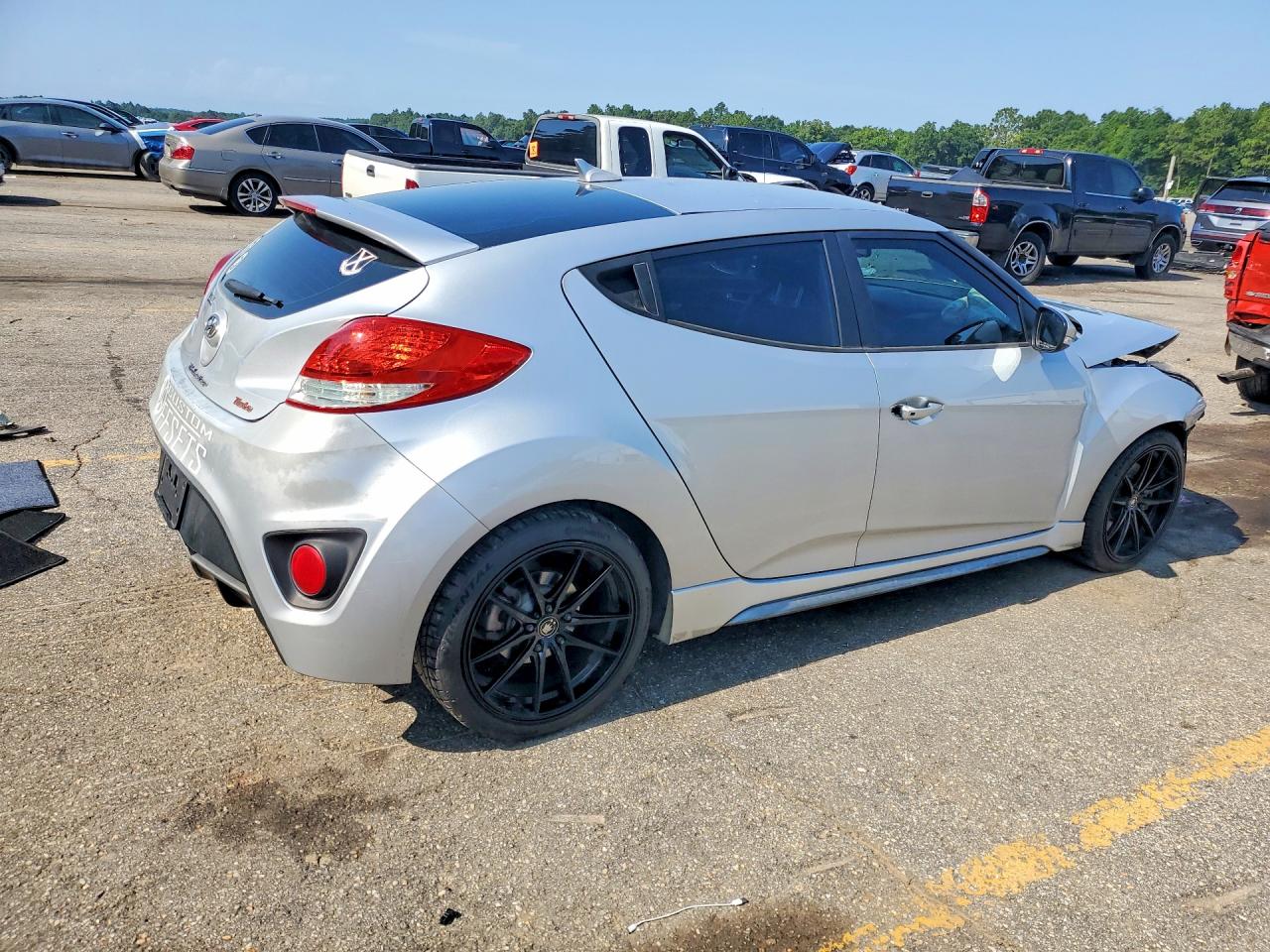 2013 Hyundai Veloster Turbo Silver vin: KMHTC6AE9DU137482