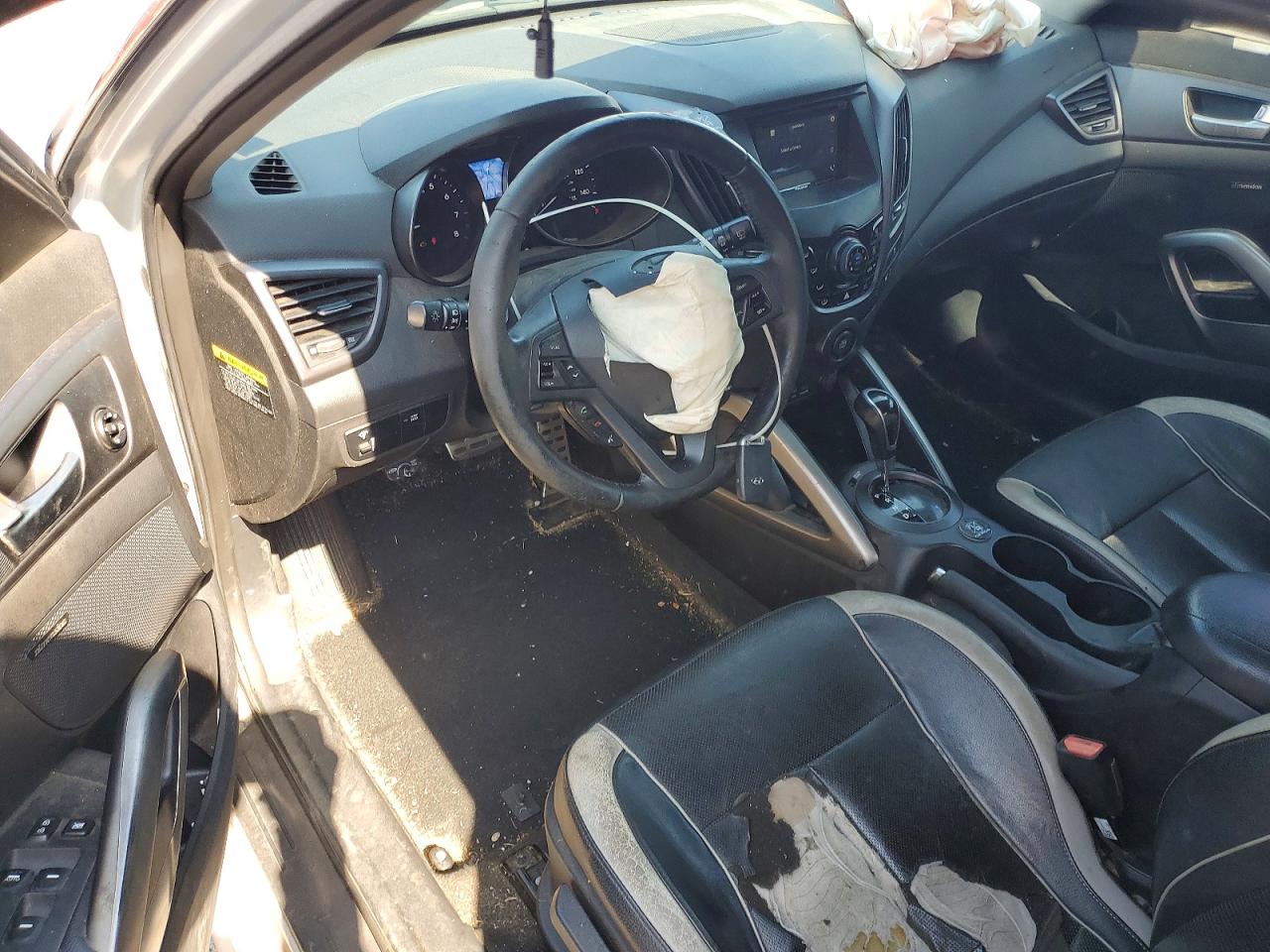2013 Hyundai Veloster Turbo Silver vin: KMHTC6AE9DU137482