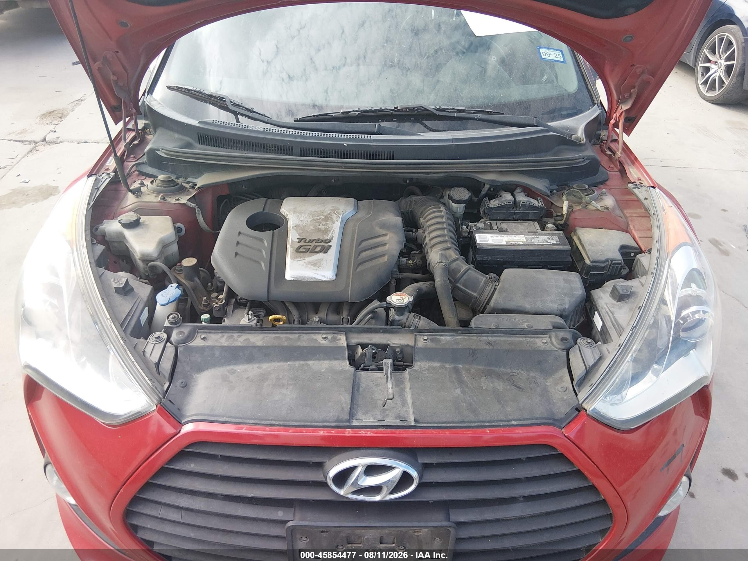 2013 Hyundai Veloster Turbo W/black Red vin: KMHTC6AE9DU144528