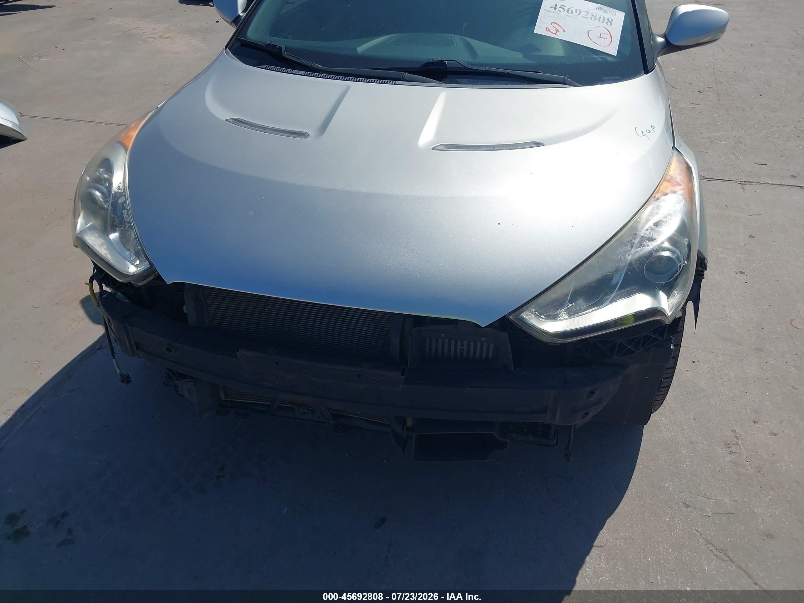 2013 Hyundai Veloster Turbo W/black Silver vin: KMHTC6AE9DU154508