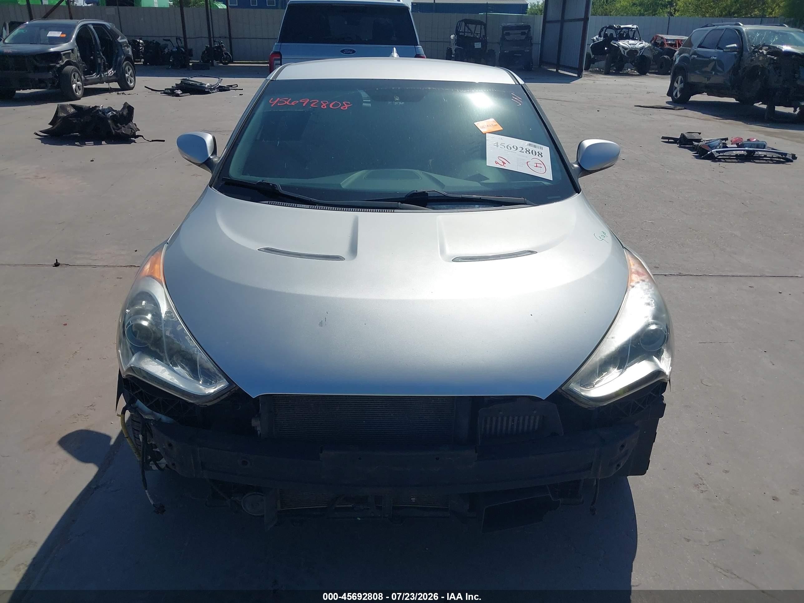 2013 Hyundai Veloster Turbo W/black Silver vin: KMHTC6AE9DU154508