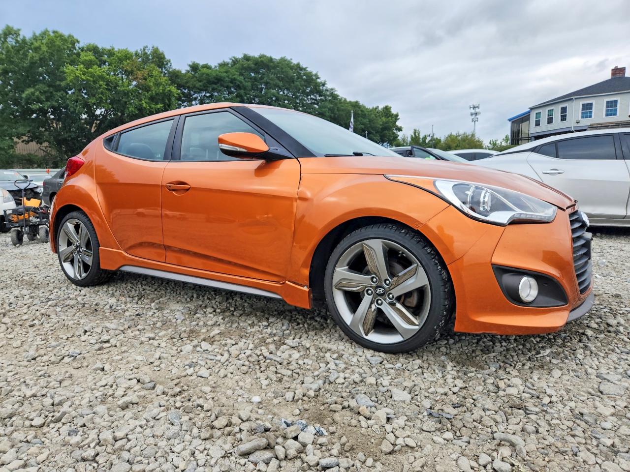 2013 Hyundai Veloster Turbo Orange vin: KMHTC6AE9DU169302