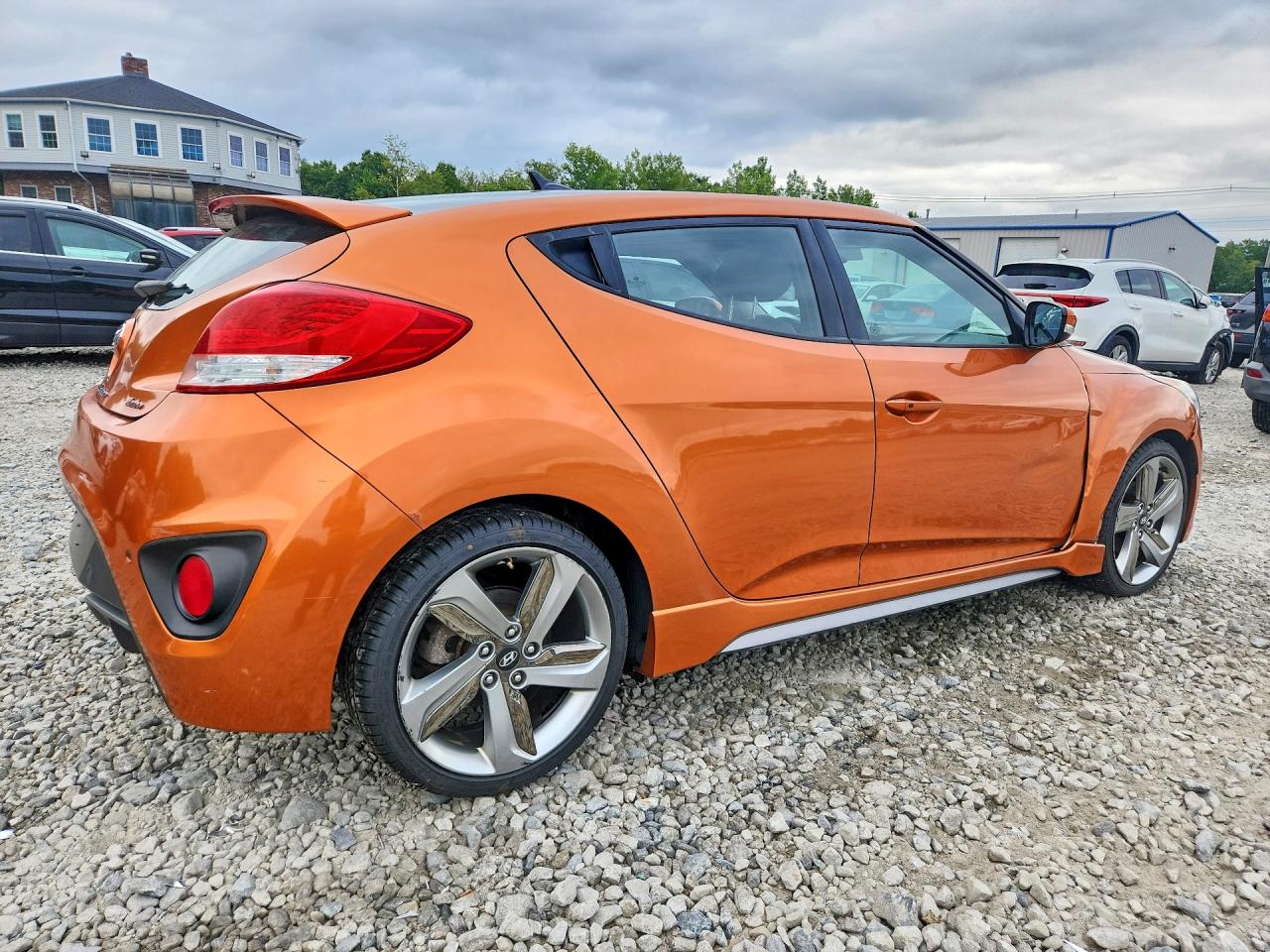 2013 Hyundai Veloster Turbo Orange vin: KMHTC6AE9DU169302