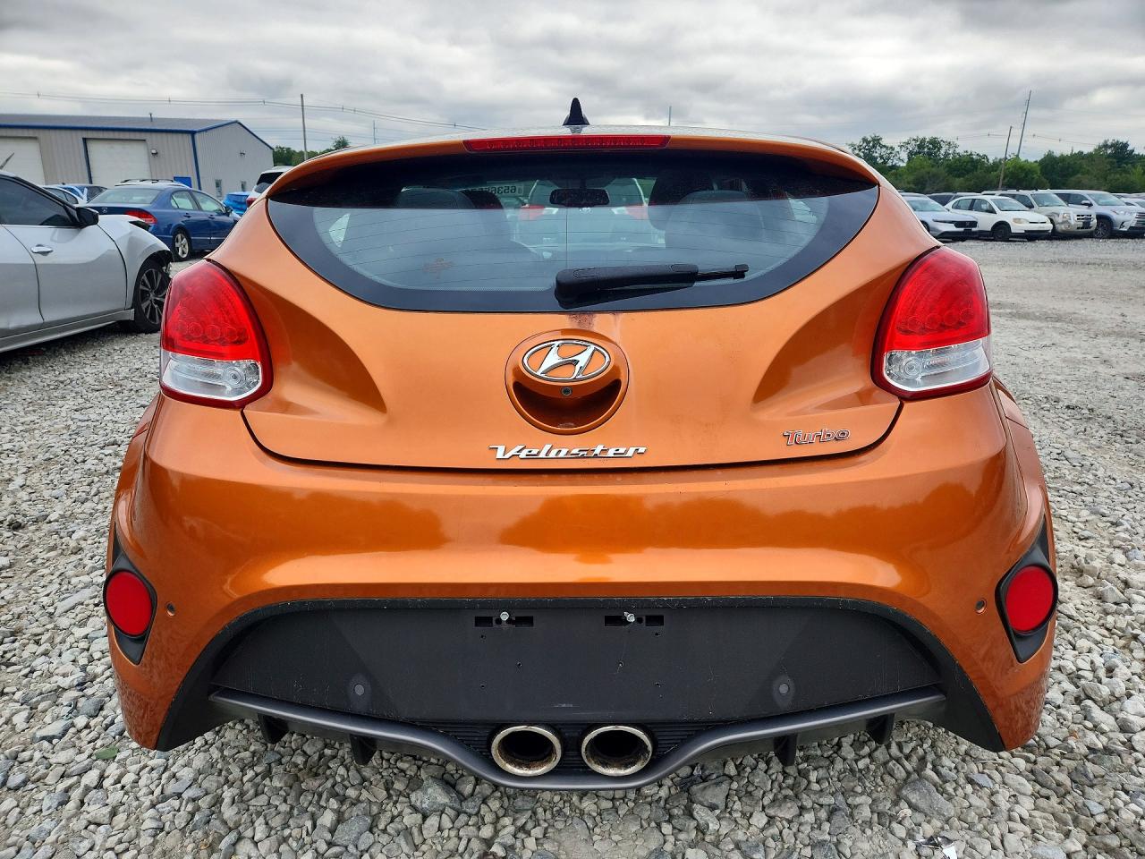 2013 Hyundai Veloster Turbo Orange vin: KMHTC6AE9DU169302