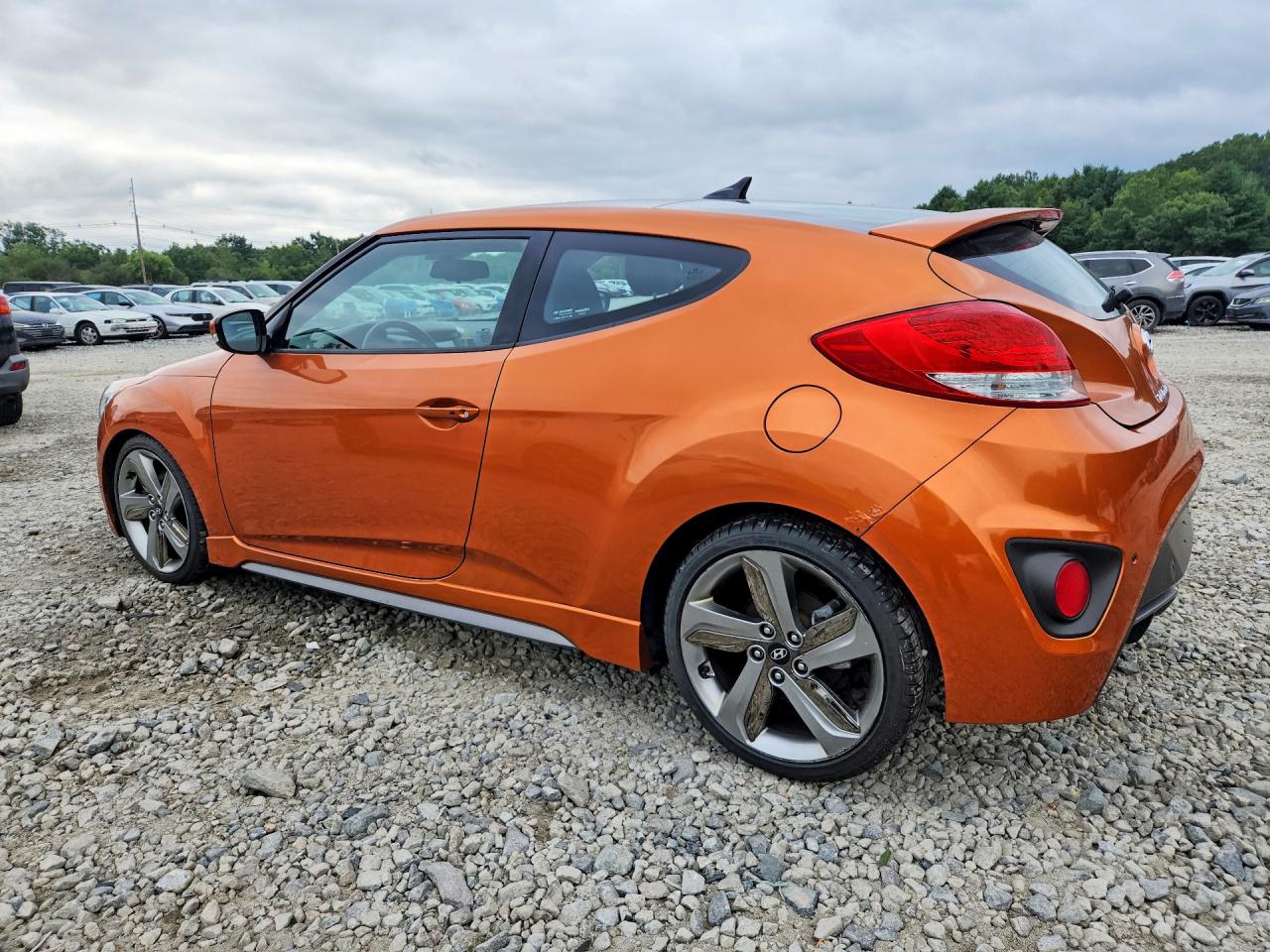 2013 Hyundai Veloster Turbo Orange vin: KMHTC6AE9DU169302
