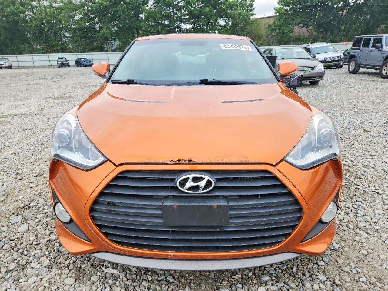 2013 Hyundai Veloster Turbo Orange vin: KMHTC6AE9DU169302