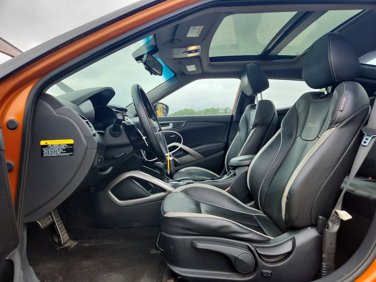 2013 Hyundai Veloster Turbo Orange vin: KMHTC6AE9DU169302
