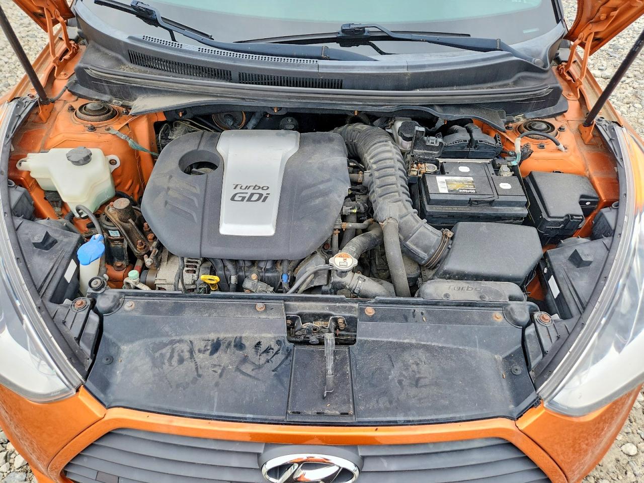 2013 Hyundai Veloster Turbo Orange vin: KMHTC6AE9DU169302