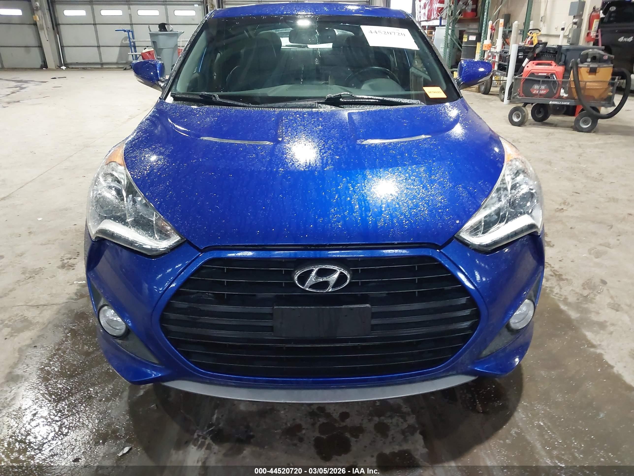 2014 Hyundai Veloster Turbo W/black Blue vin: KMHTC6AE9EU185873