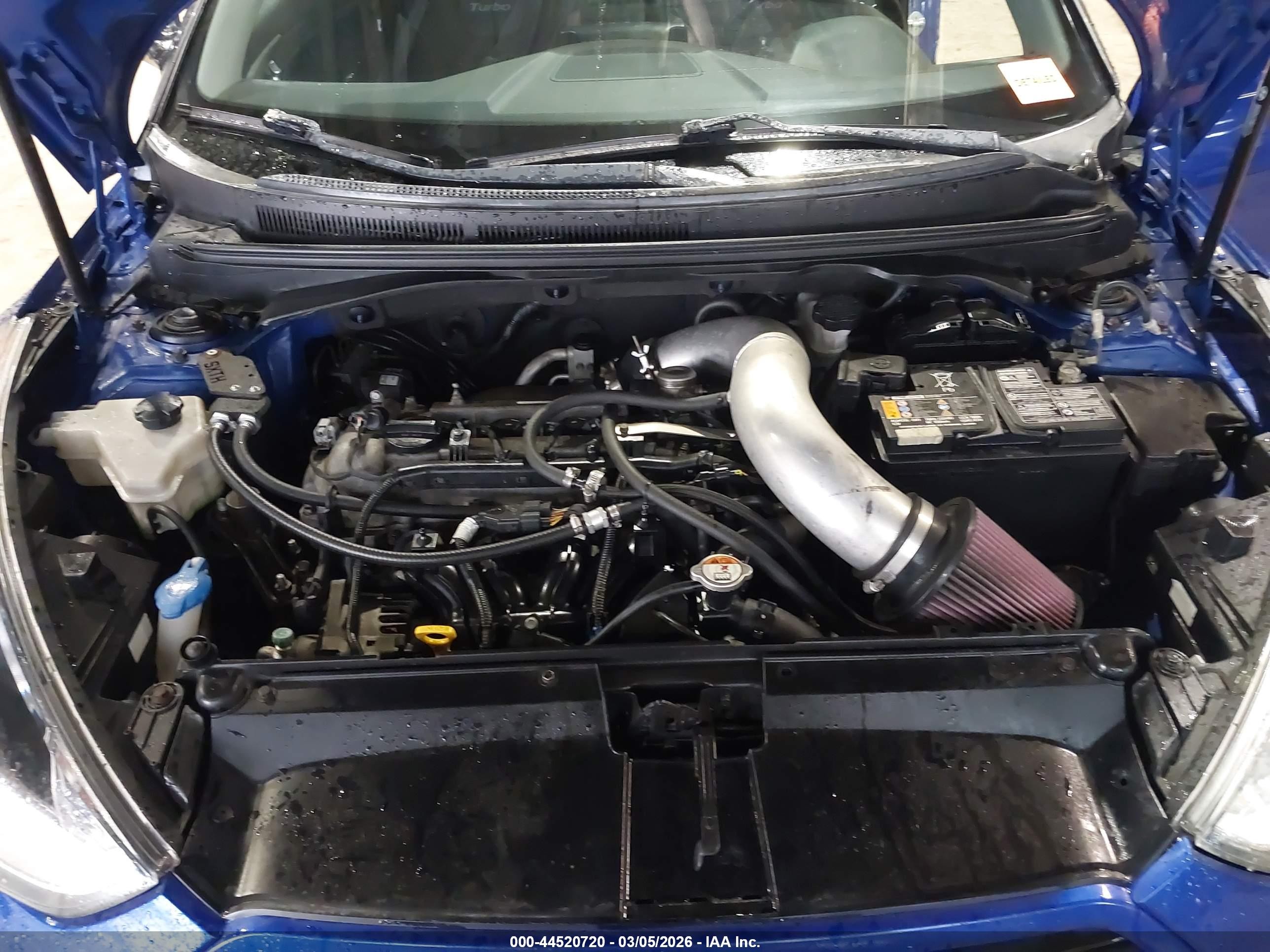 2014 Hyundai Veloster Turbo W/black Blue vin: KMHTC6AE9EU185873