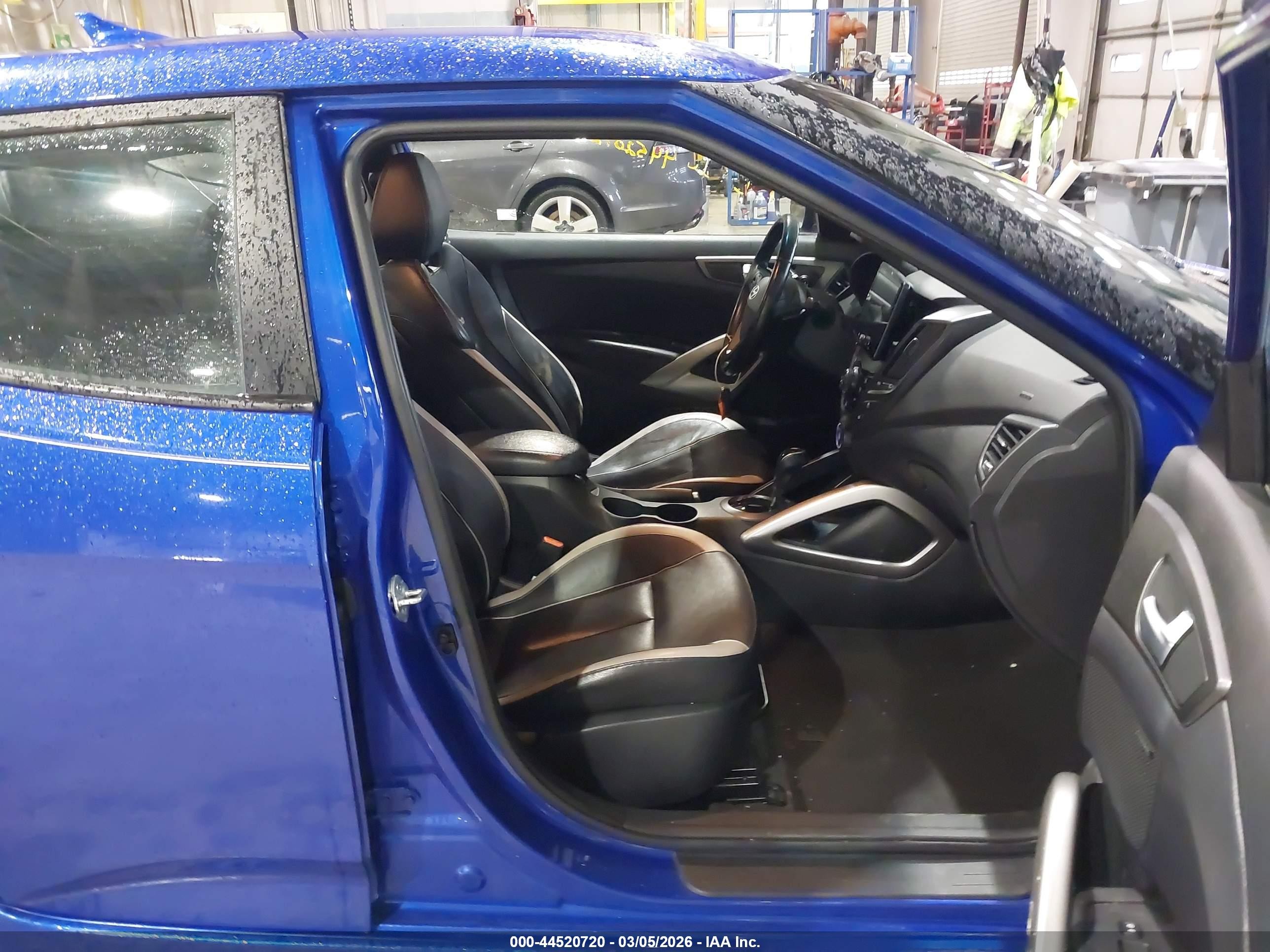 2014 Hyundai Veloster Turbo W/black Blue vin: KMHTC6AE9EU185873