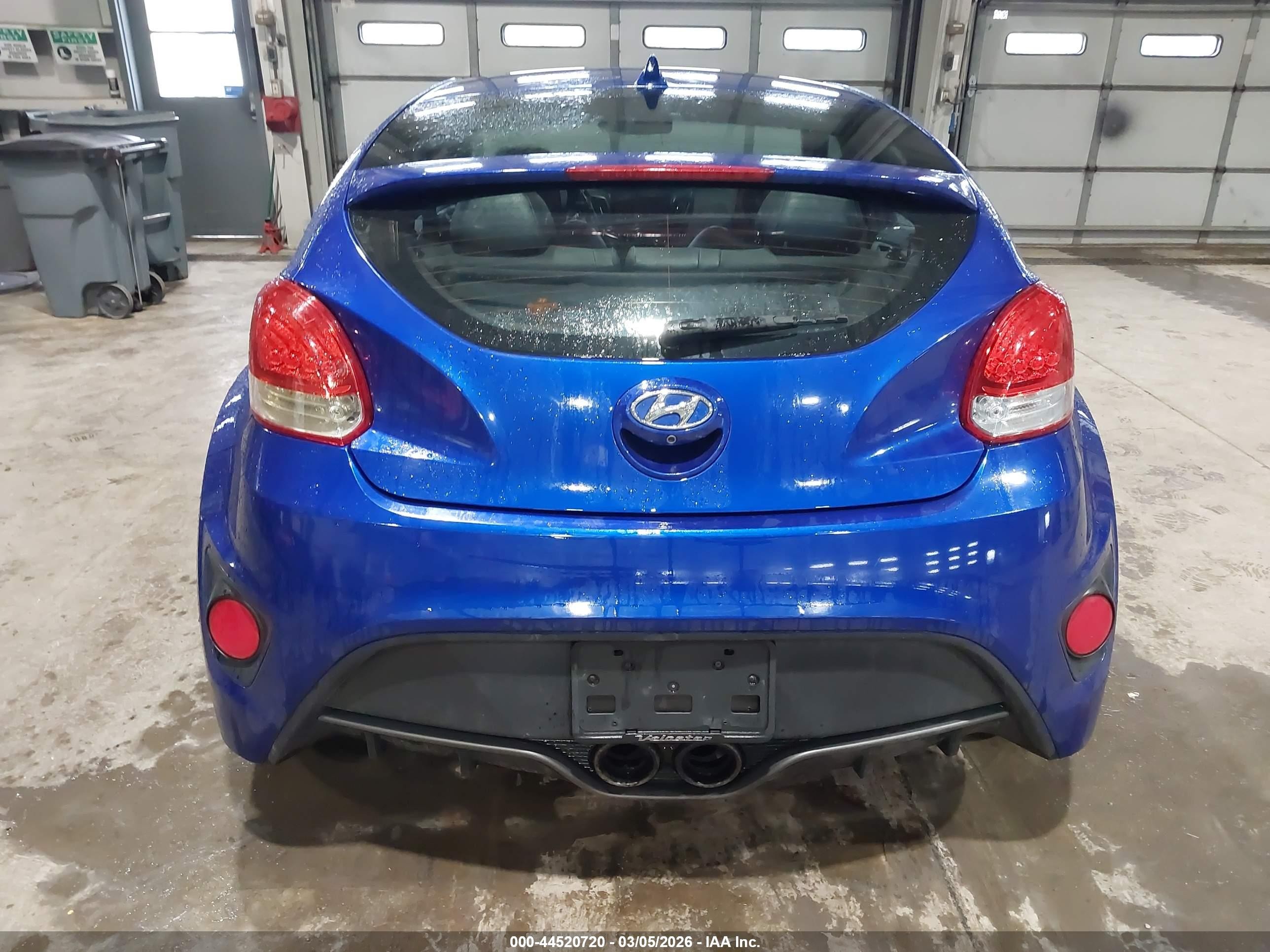 2014 Hyundai Veloster Turbo W/black Blue vin: KMHTC6AE9EU185873