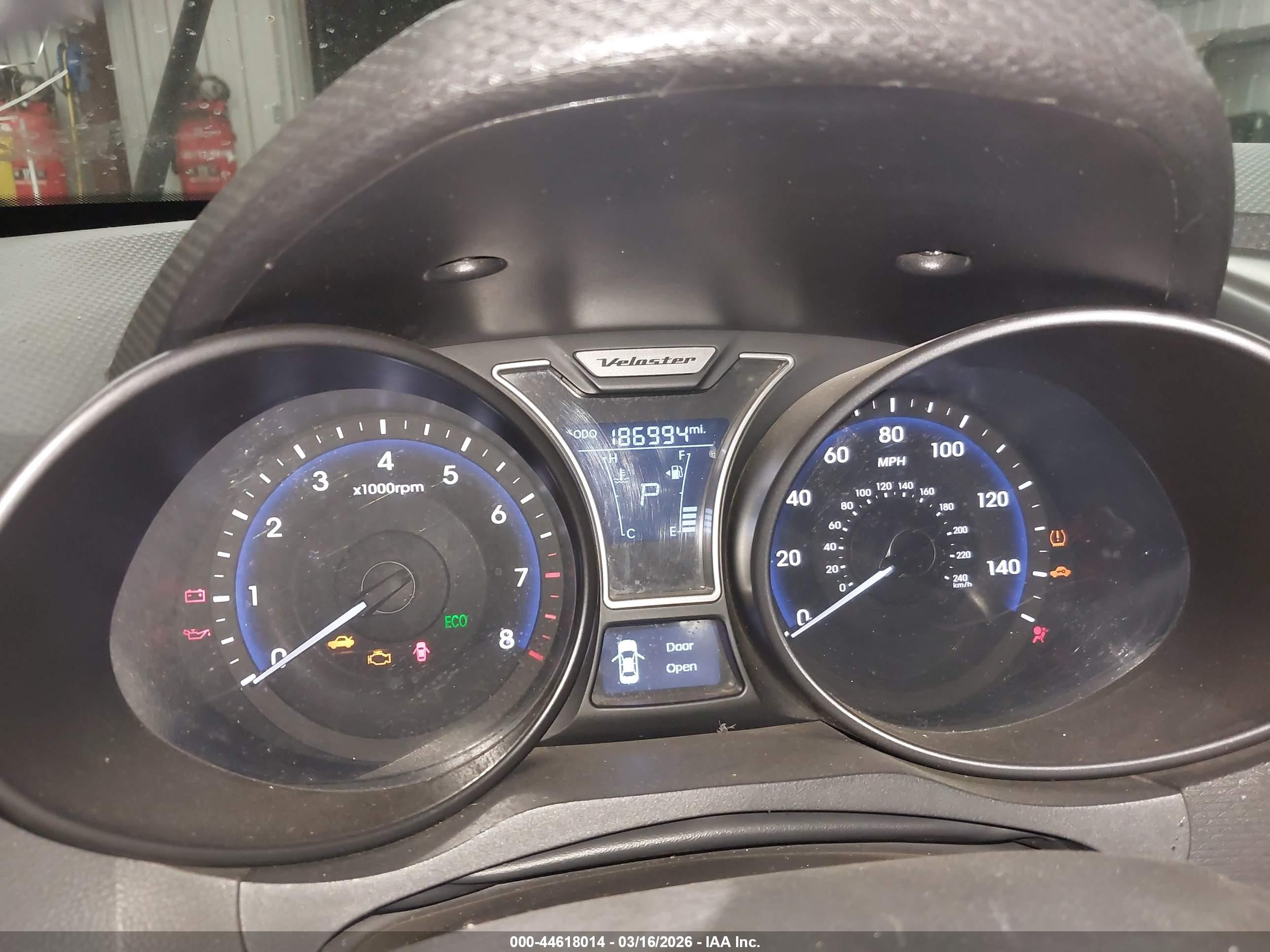2014 Hyundai Veloster Turbo W/black Blue vin: KMHTC6AE9EU193567