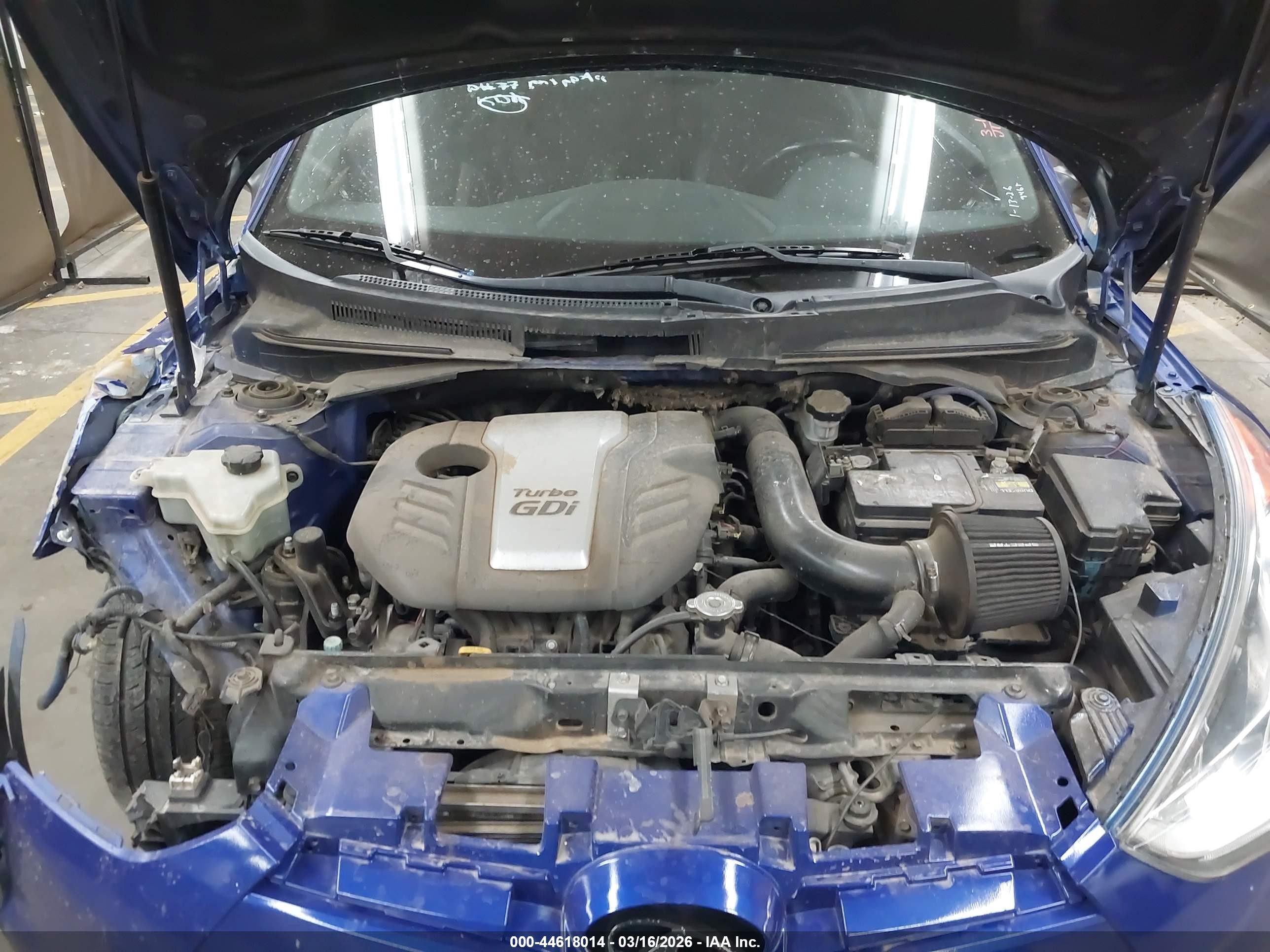 2014 Hyundai Veloster Turbo W/black Blue vin: KMHTC6AE9EU193567