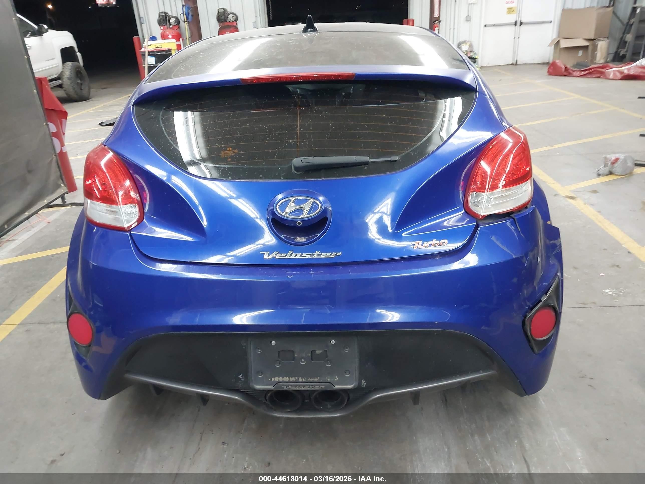 2014 Hyundai Veloster Turbo W/black Blue vin: KMHTC6AE9EU193567