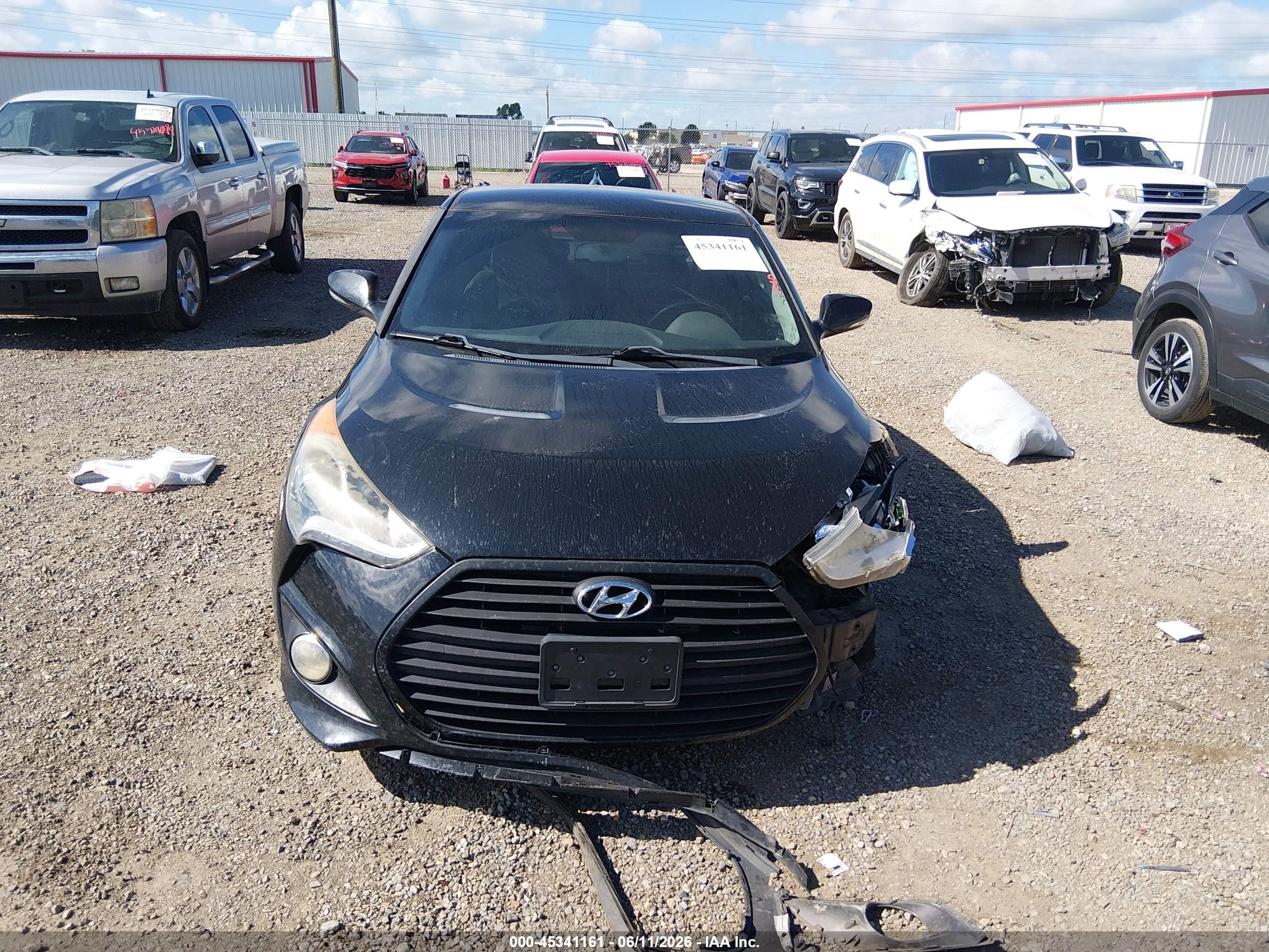 2014 Hyundai Veloster Turbo W/black Black vin: KMHTC6AE9EU194007