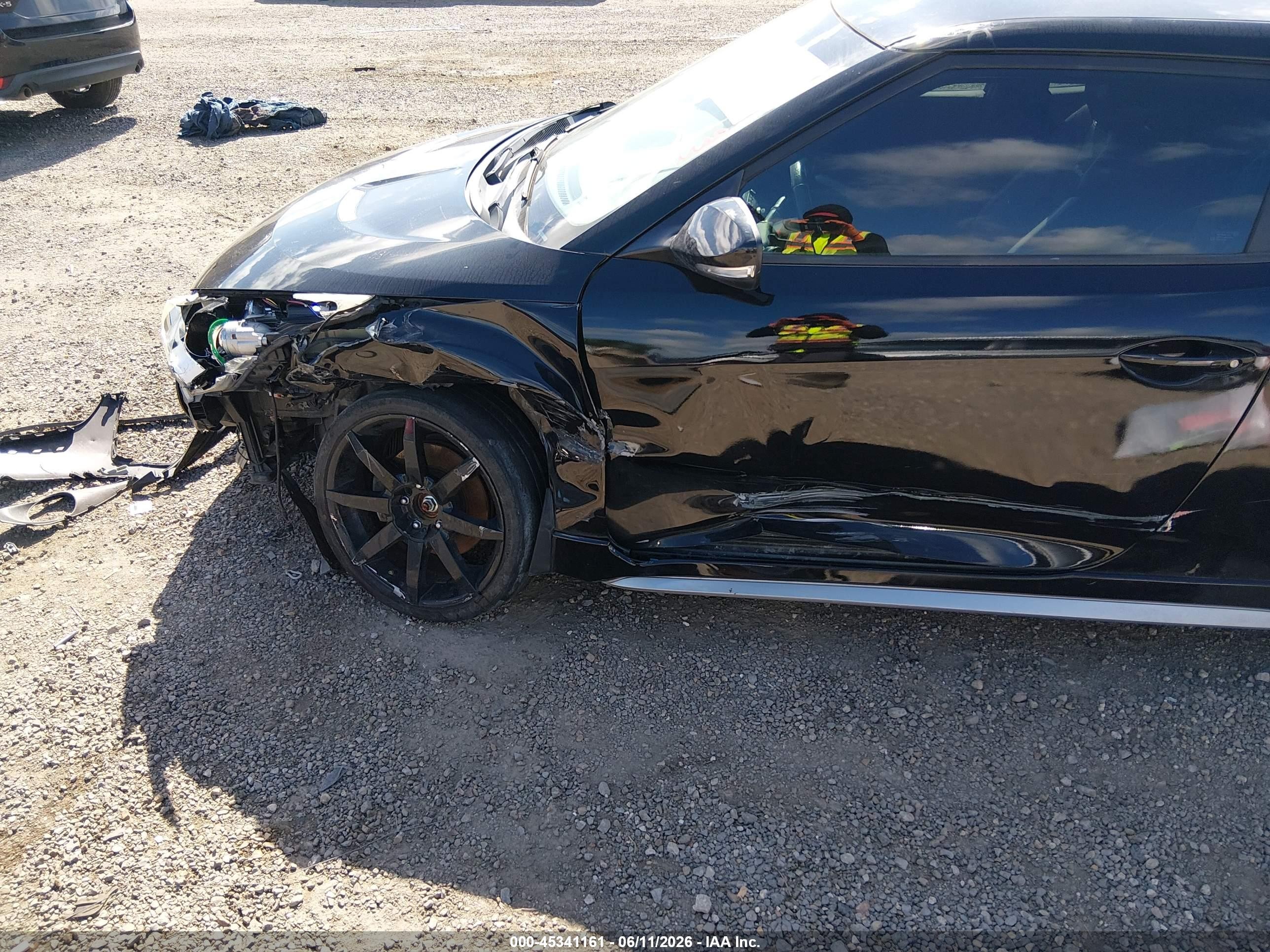 2014 Hyundai Veloster Turbo W/black Black vin: KMHTC6AE9EU194007
