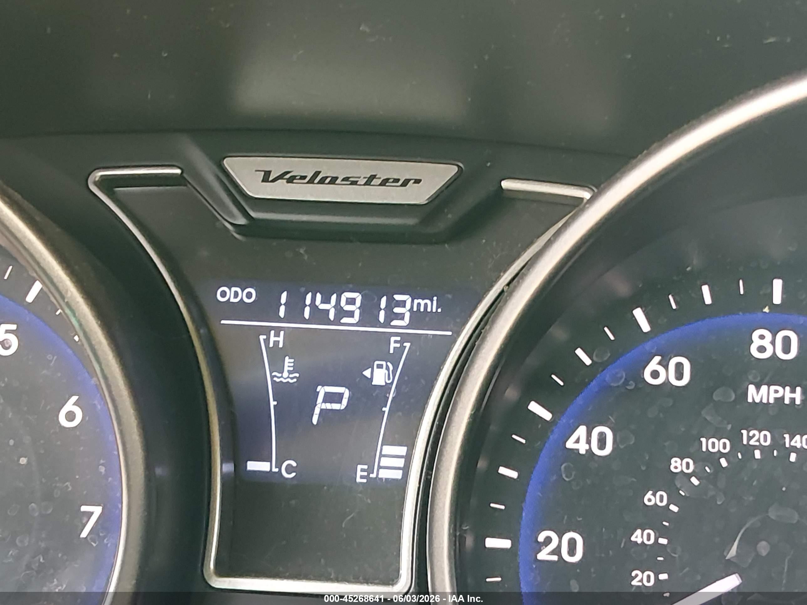 2014 Hyundai Veloster Turbo W/blue White vin: KMHTC6AE9EU195562
