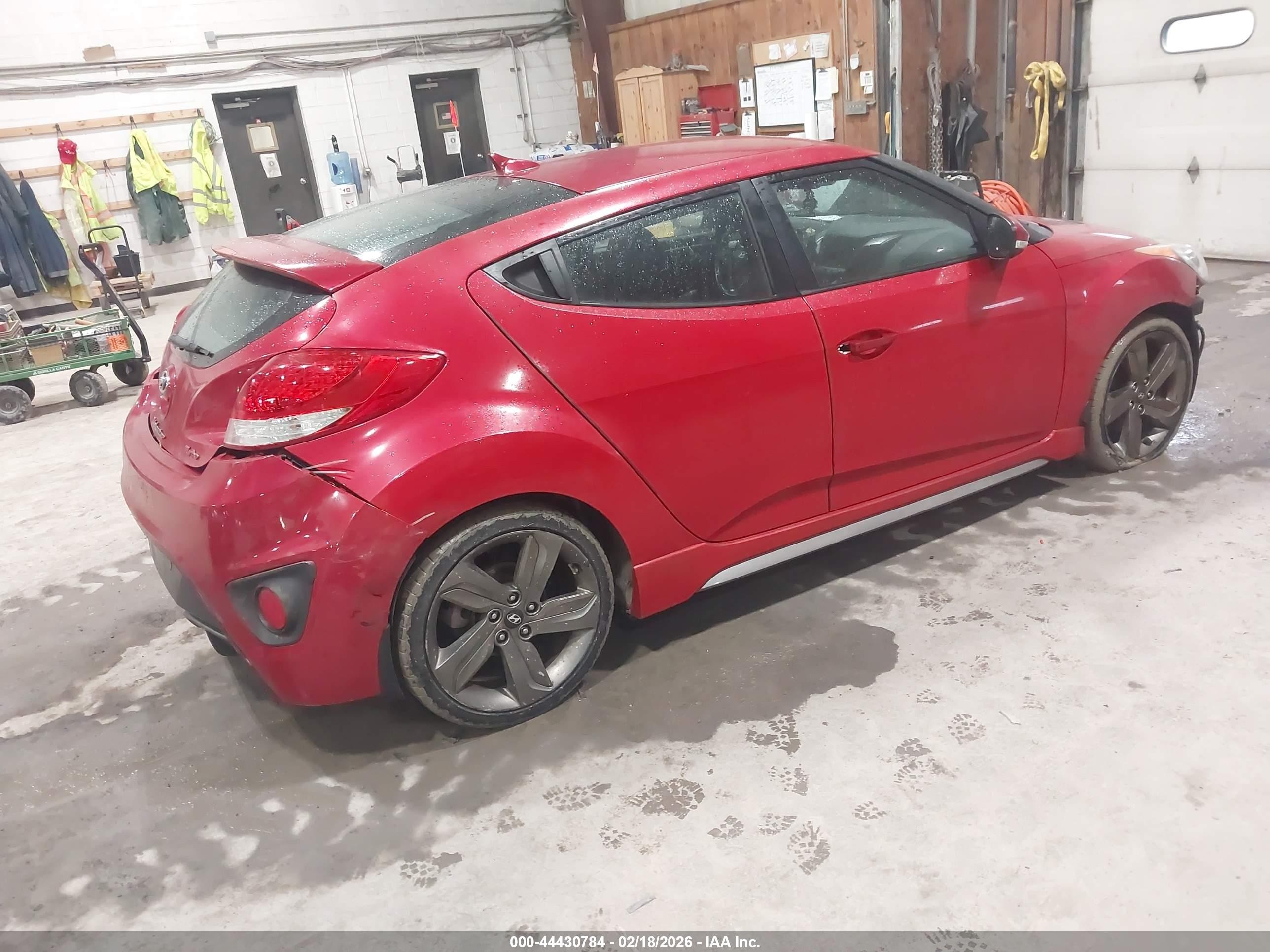 2014 Hyundai Veloster Turbo W/black Red vin: KMHTC6AE9EU206883