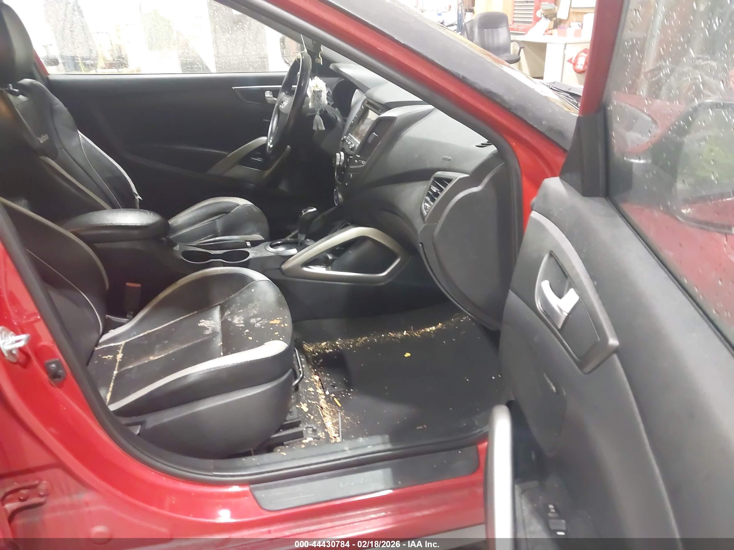 2014 Hyundai Veloster Turbo W/black Red vin: KMHTC6AE9EU206883