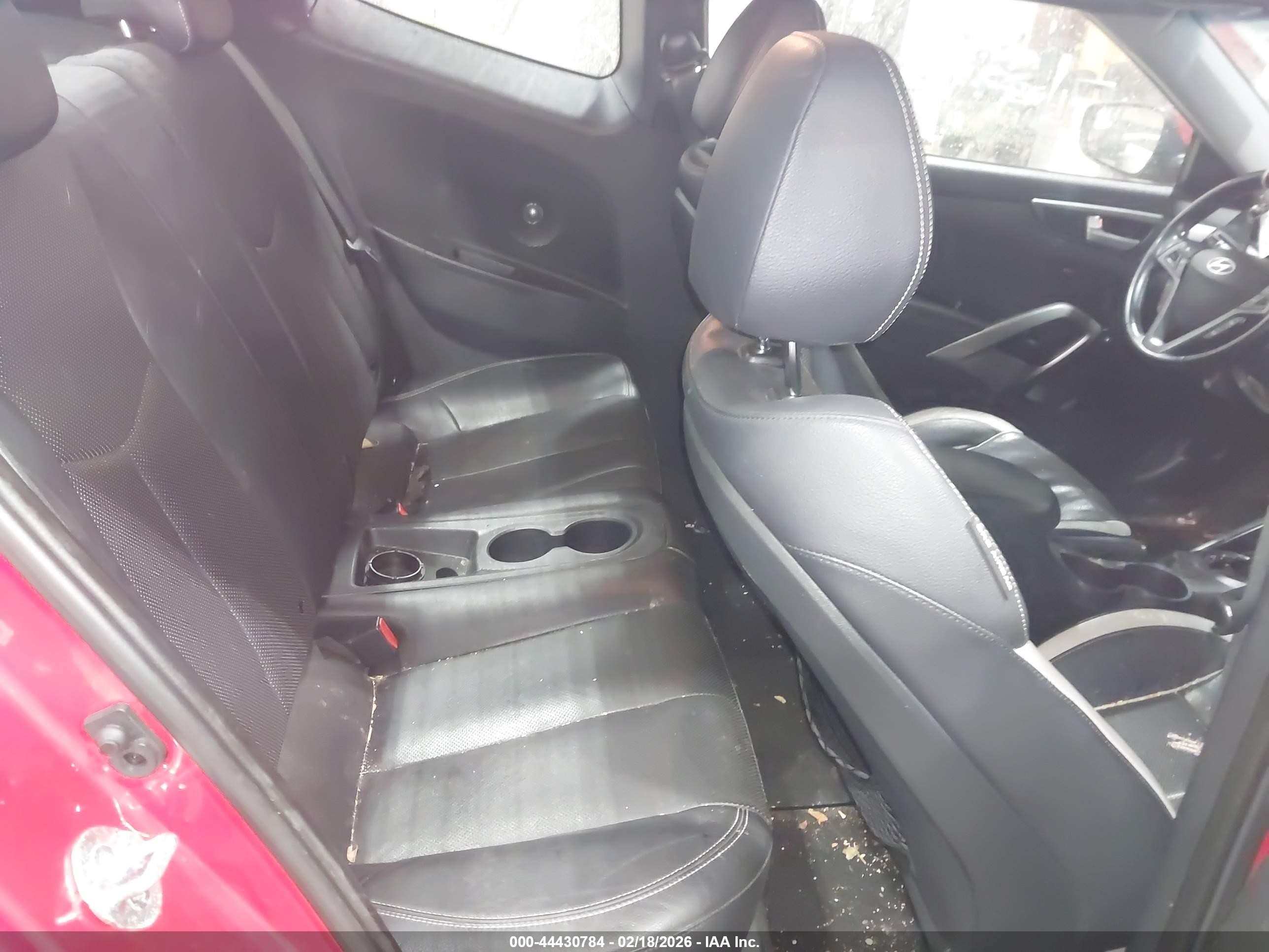 2014 Hyundai Veloster Turbo W/black Red vin: KMHTC6AE9EU206883