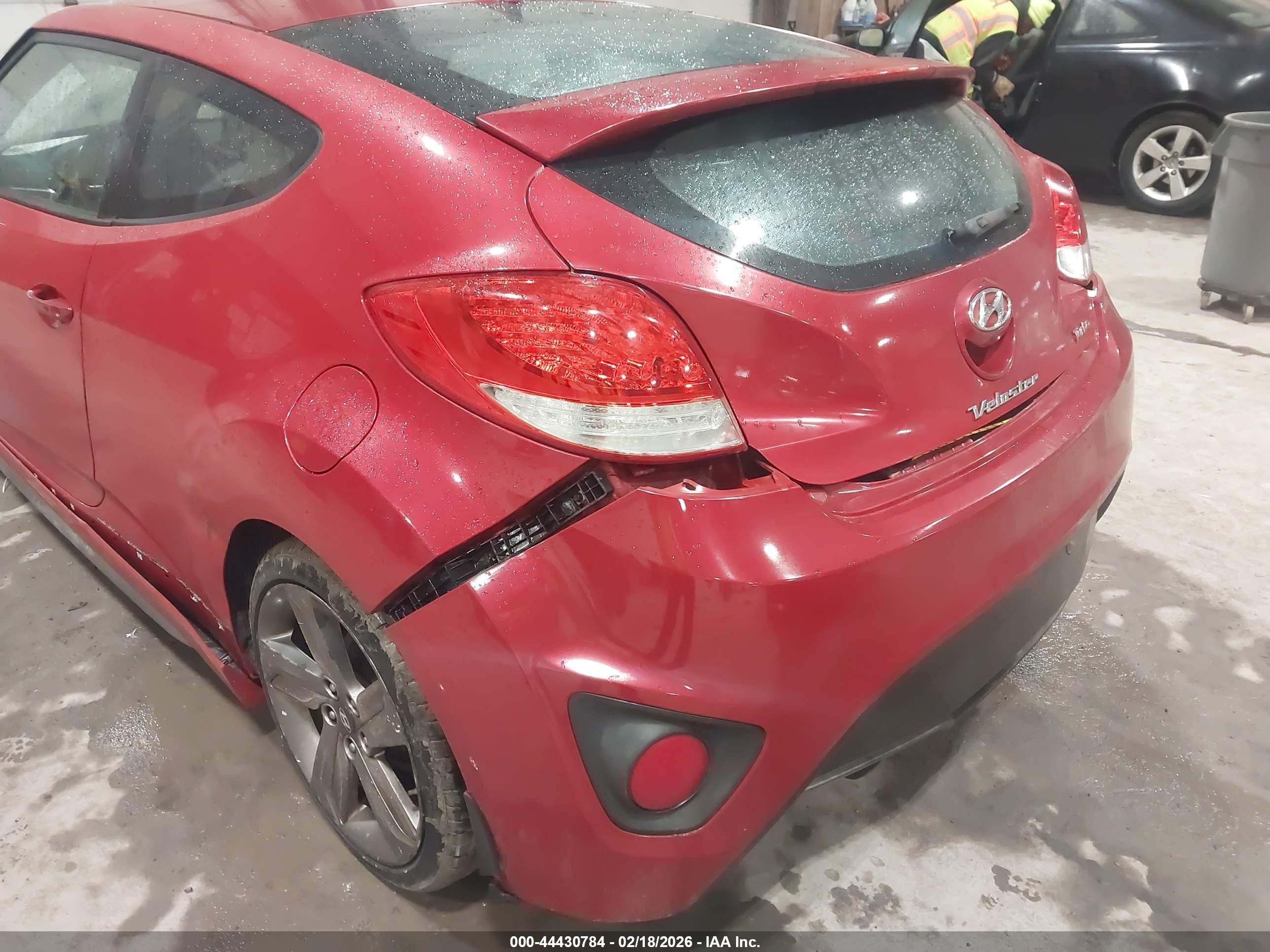 2014 Hyundai Veloster Turbo W/black Red vin: KMHTC6AE9EU206883