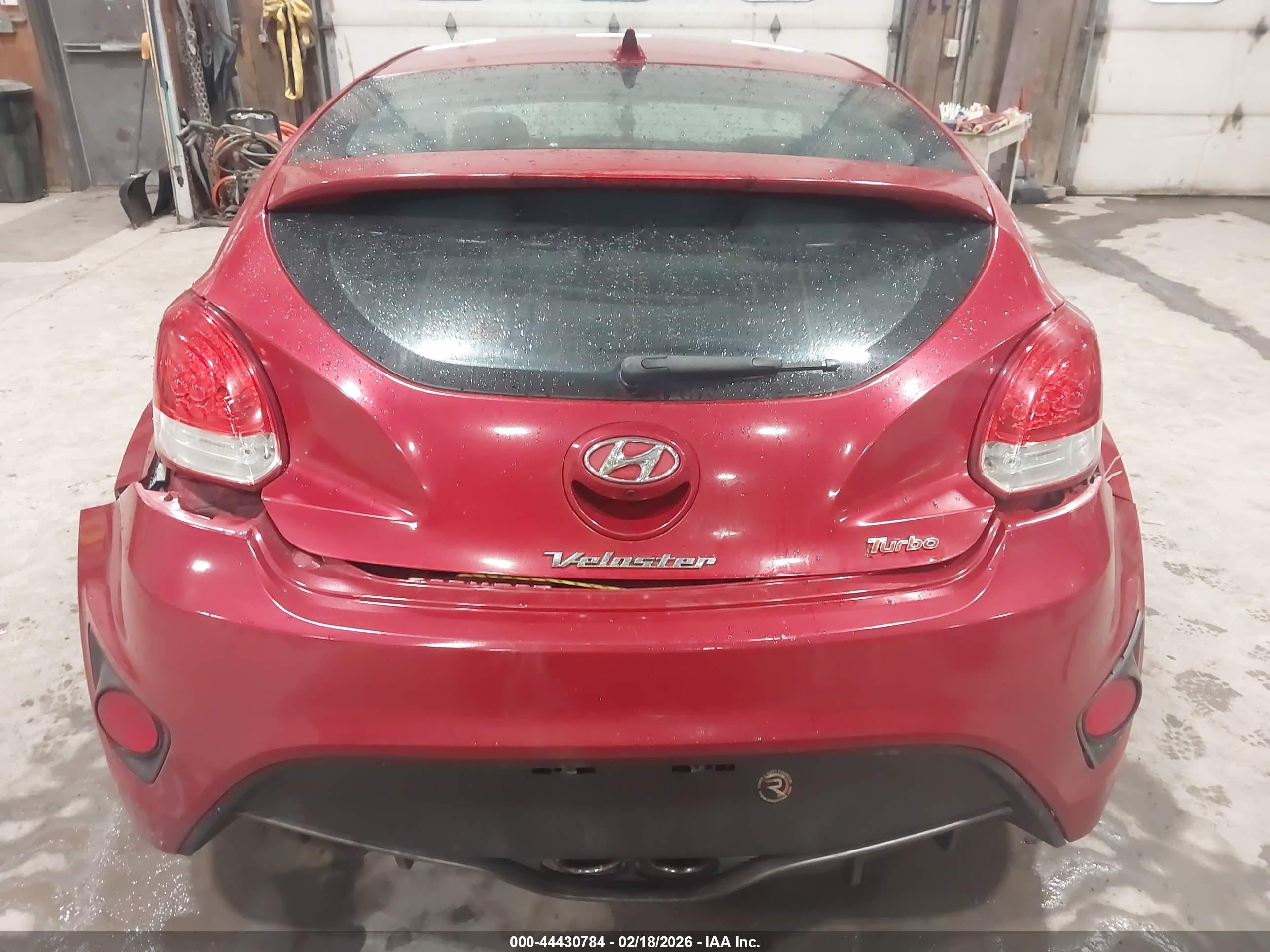 2014 Hyundai Veloster Turbo W/black Red vin: KMHTC6AE9EU206883