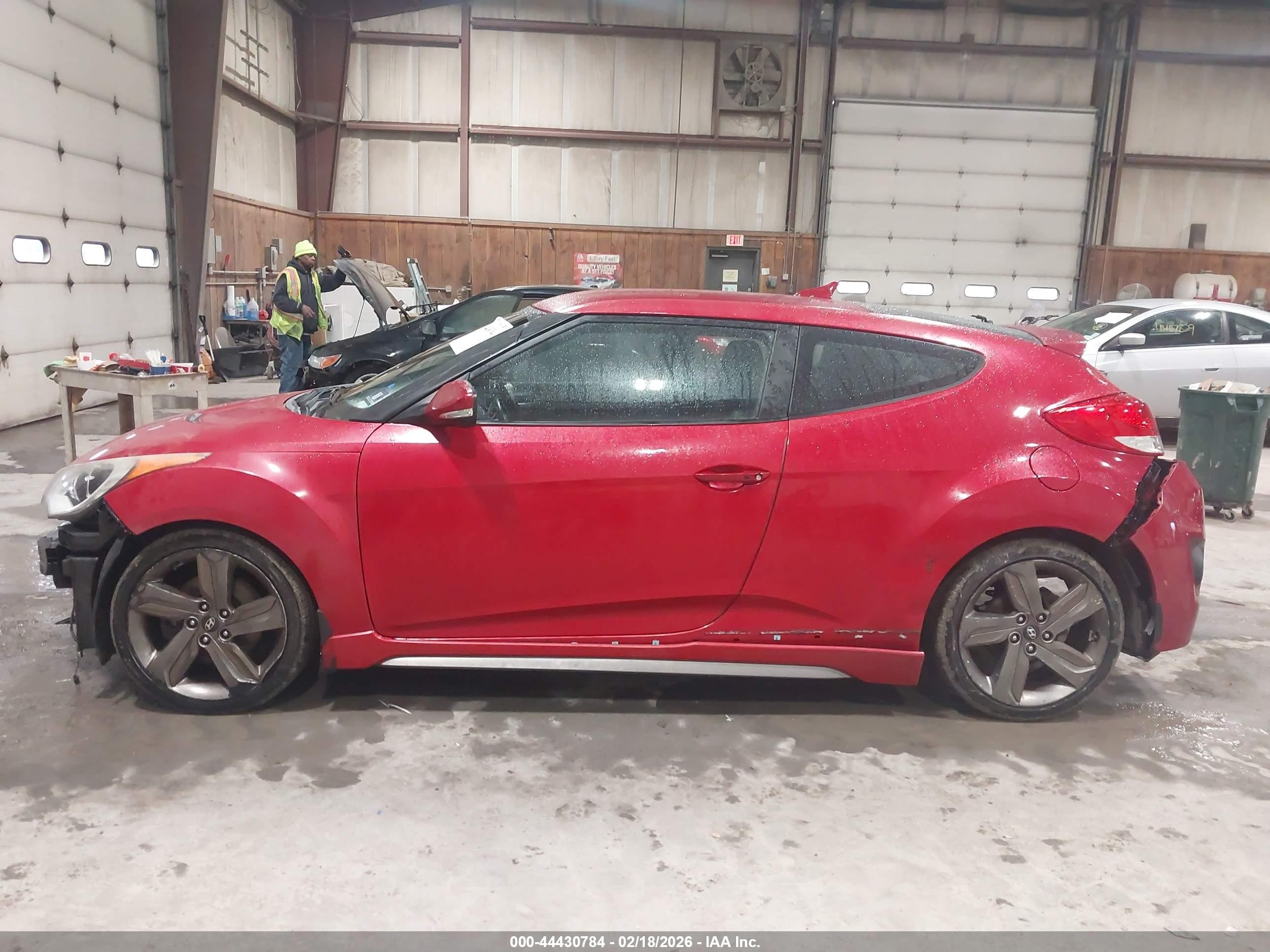 2014 Hyundai Veloster Turbo W/black Red vin: KMHTC6AE9EU206883